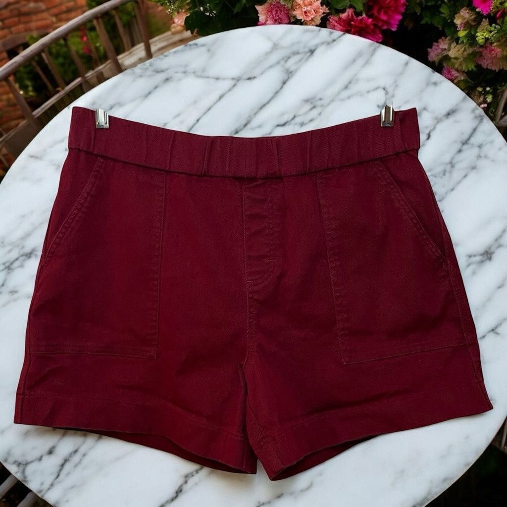 Lee × Vintage Vtg 90s Lee High Waisted Elastic Waist Comfy Shorts Sz L Size 34" / US 12 / IT 48 - 1 Thumbnail