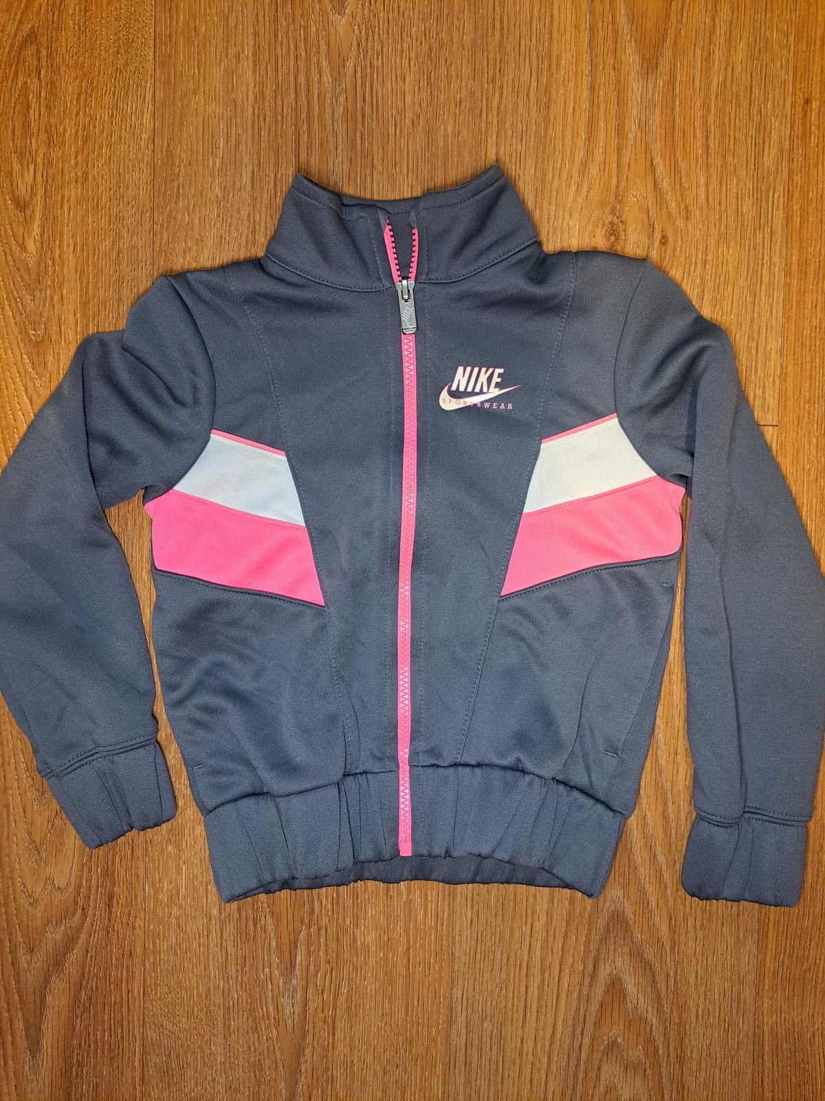 Nike Nike Activewear Jacket Girls XS 3-4 Years Gray Pink Full Zip Size XS / US 0-2 / IT 36-38 - 1 Thumbnail