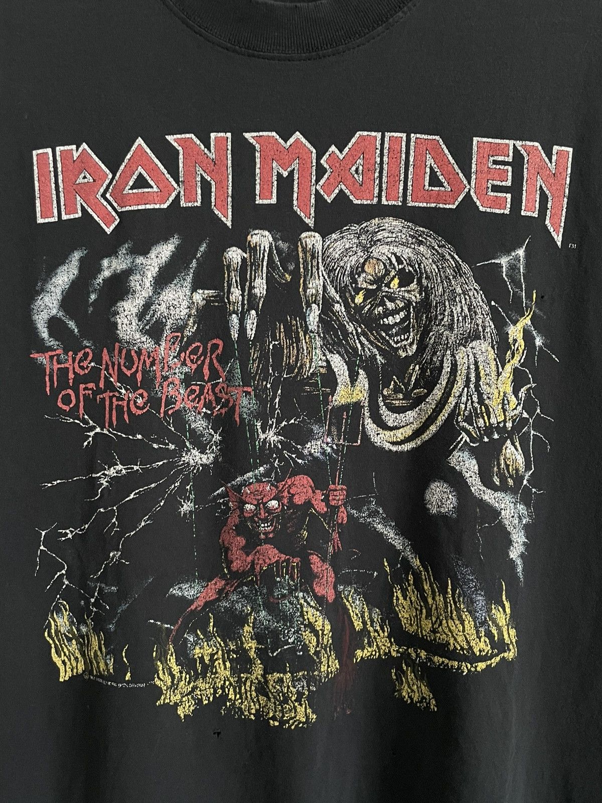 Band Tees Vintage 1982 Iron Maiden “The Number of the Beast” Band Tee Size US L / EU 52-54 / 3 - 9 Thumbnail