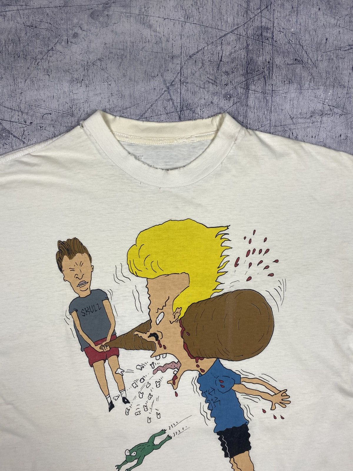Mtv Vintage 1994 Beavis and Butt-Head Heavy Distressed Tee MTV Size US L / EU 52-54 / 3 - 10 Thumbnail