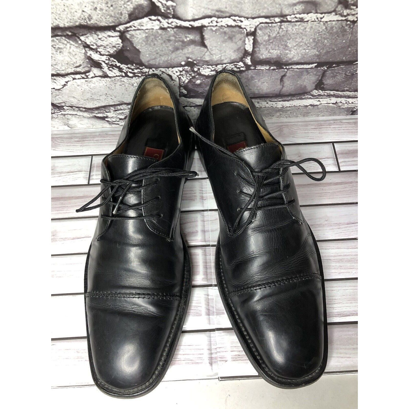 Cole Haan Cole Haan City Black Leather Cap Toe Oxfords Dress Shoes Men Size US 10.5 / EU 43-44 - 18 Thumbnail