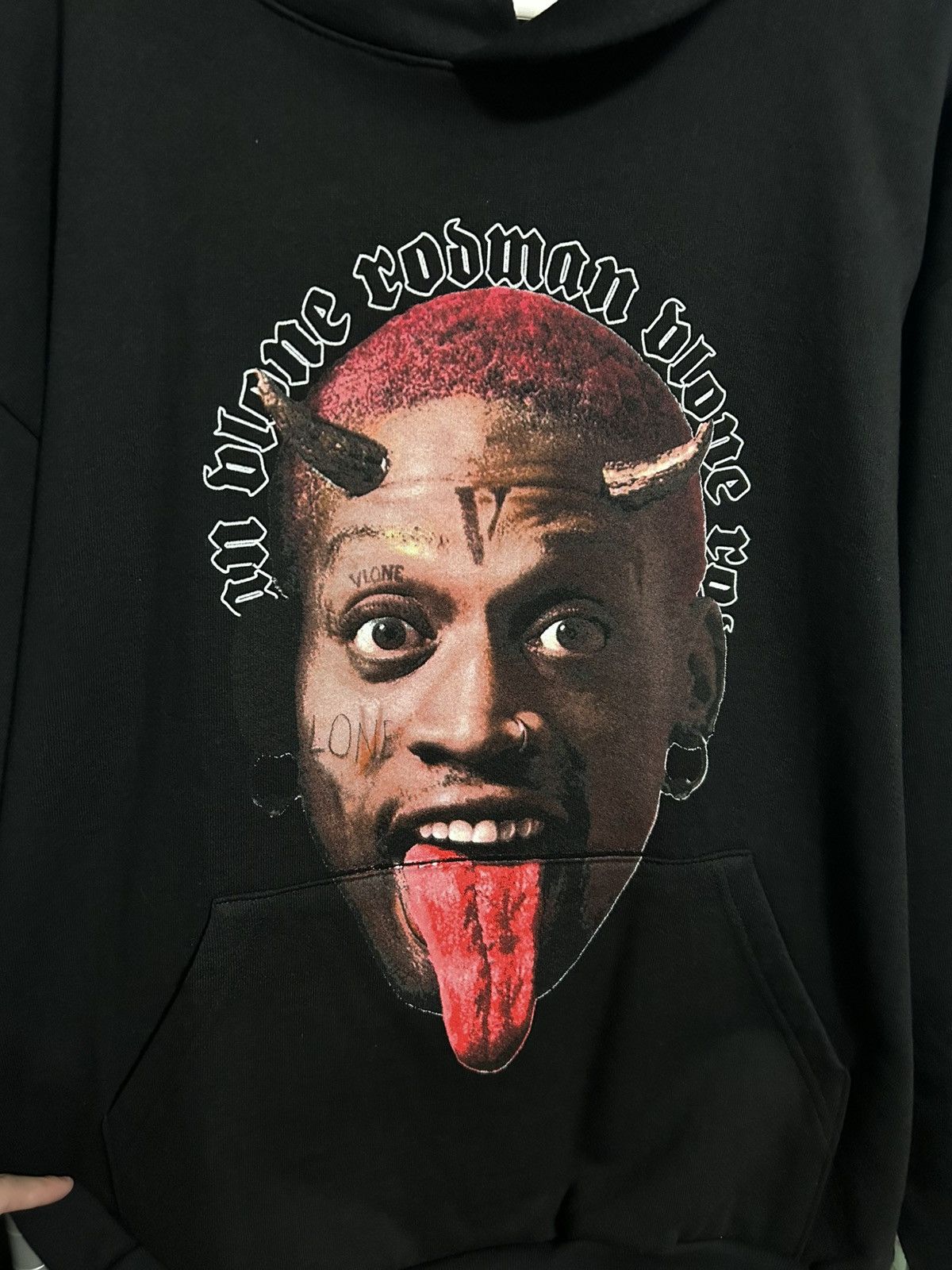 Vlone Dennis Rodman tongue out Hoodie Brand new