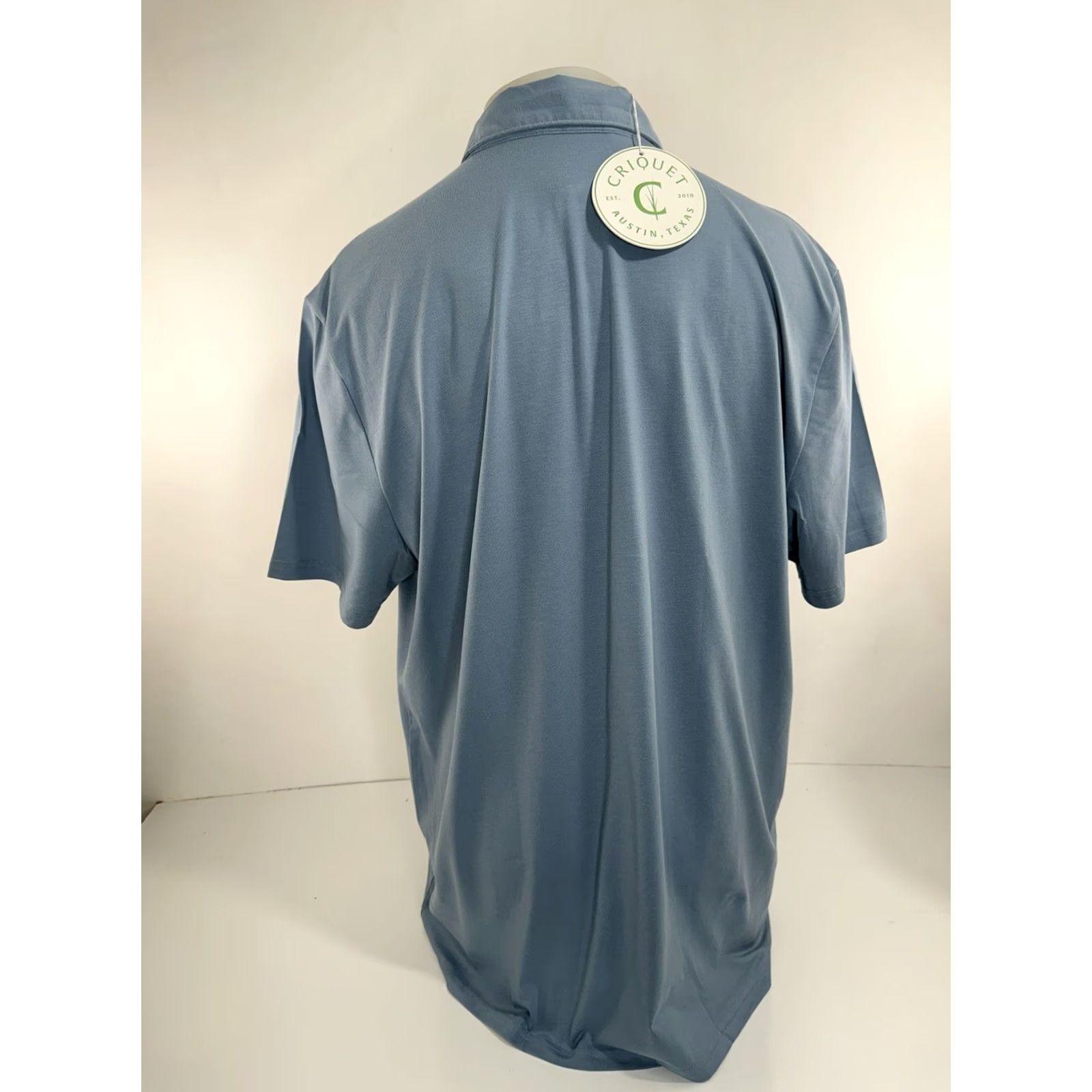 Vintage CRIquet Austin - NEW w TAG - SLIM FIT Embroidered Logo XXL Golf Polo Shirt Shirt Mens 2XL Slightly Grayish Blue Embroidered Logo Golf CQ26 Size US XXL / EU 58 / 5 - 3 Thumbnail
