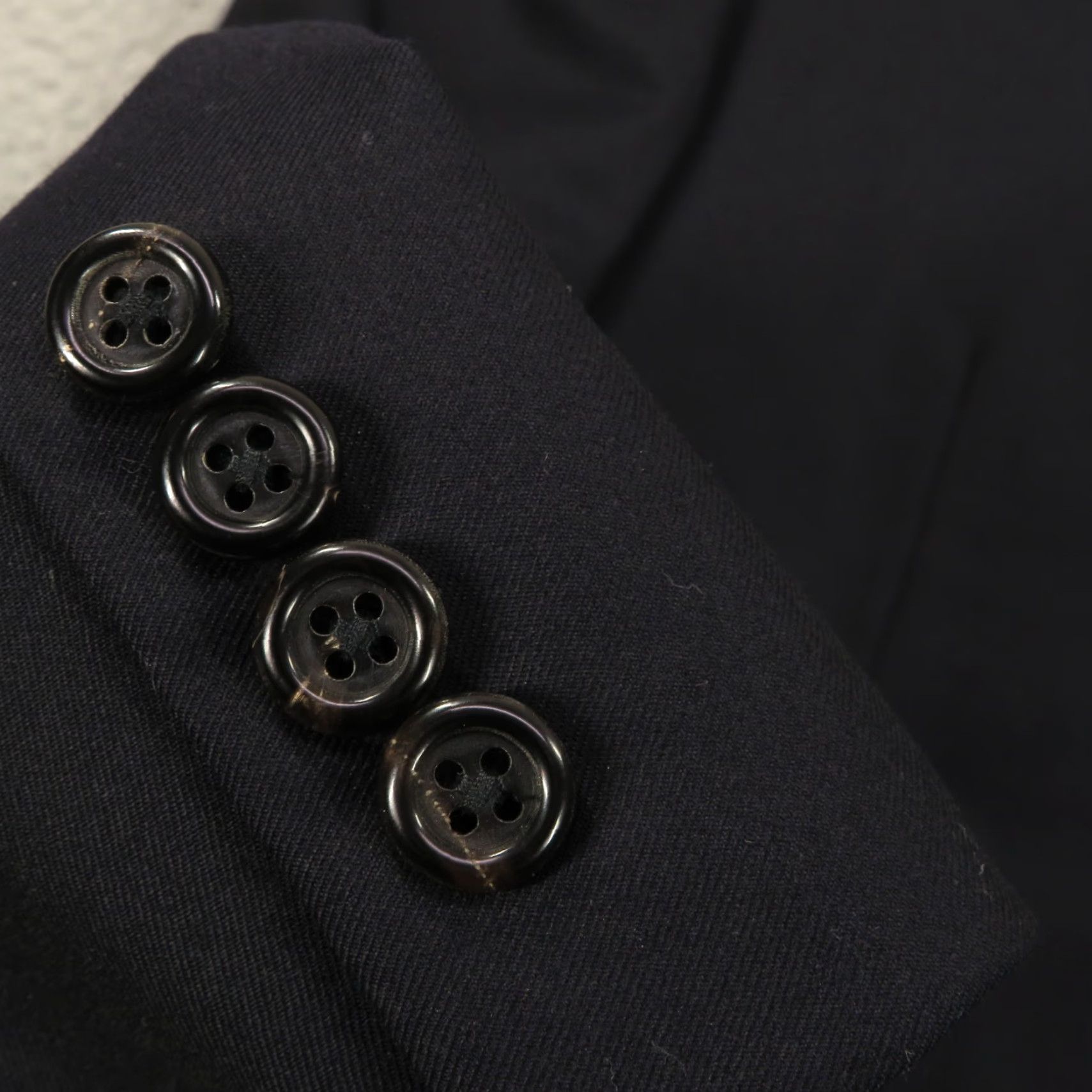 Loro Piana Hickey Freeman Loro Piana Blazer 46L Super 130s Tasmanian Worsted Wool Navy Coat Mens Size 46R - 2 Thumbnail