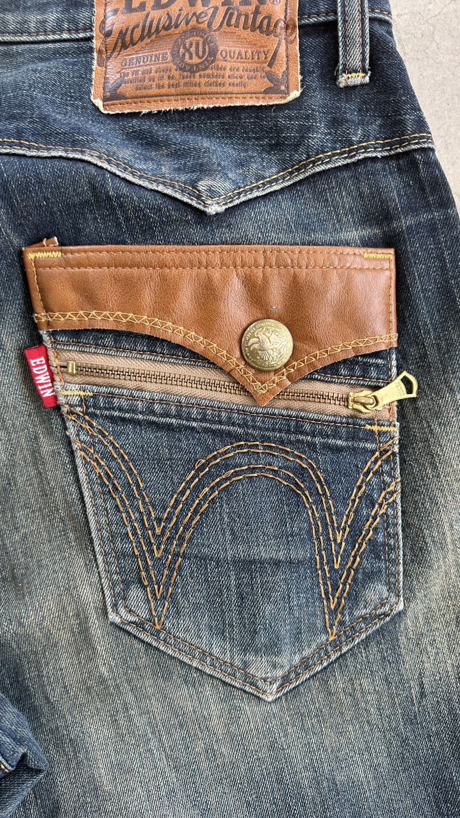 Edwin EDWIN EXCLUSIVE VINTAGE FADED WASHED DENIM Size US 36 / EU 52 - 10 Thumbnail