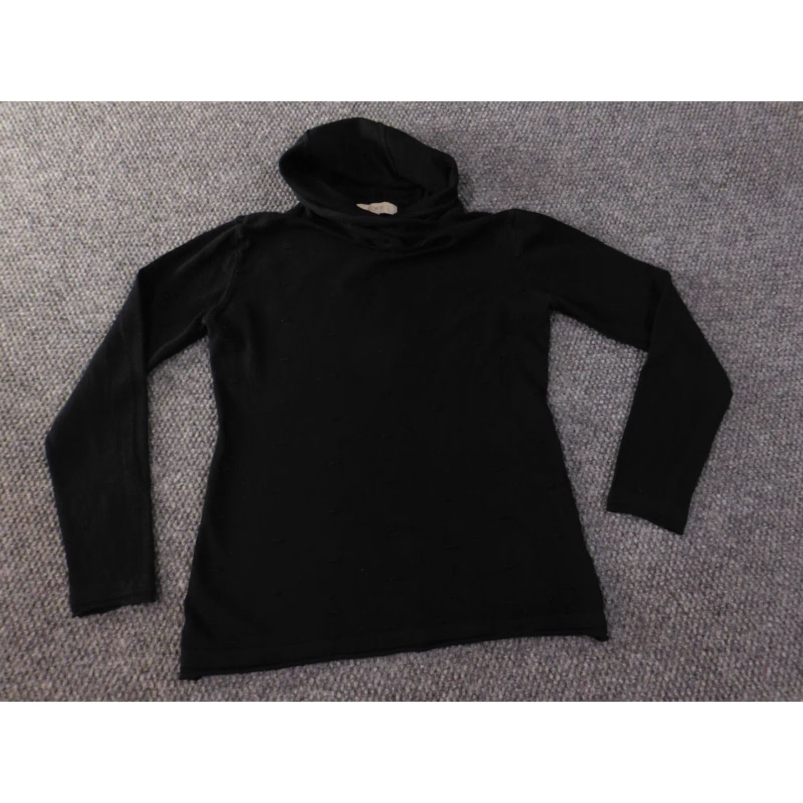 Loft LOFT Sweater Medium Black Geometric Womens Cowl Neck Pullover Wool Acrylic Regular Casual Modern Designer Size M / US 6-8 / IT 42-44 - 2 Thumbnail