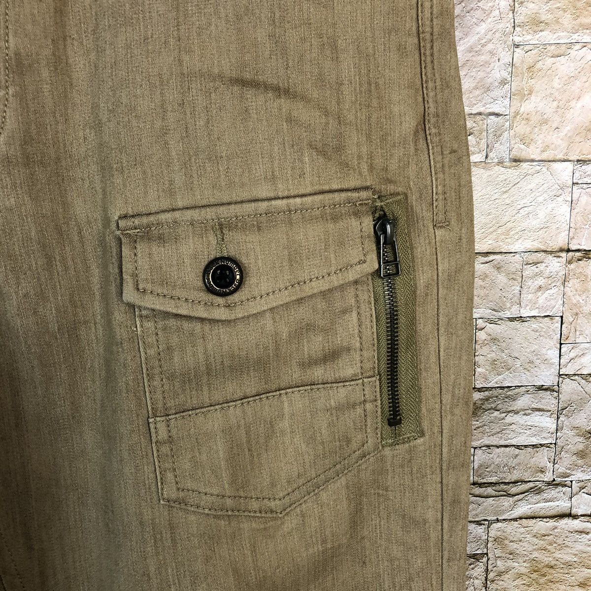 Japanese Brand Back Number Brown Cargo Multipocket Pants #A1155 Size US 32 / EU 48 - 9 Thumbnail