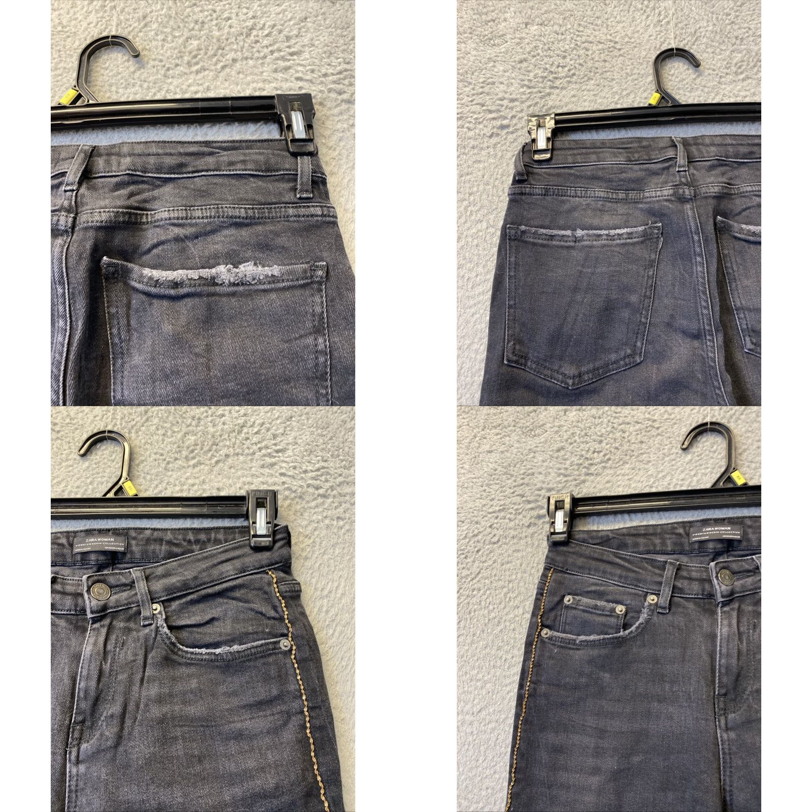 Zara ZARA High Rise Skinny Jeans Women's Size 4 Black Denim Stretch Marine 28 in Size 27" / US 4 / IT 40 - 8 Thumbnail