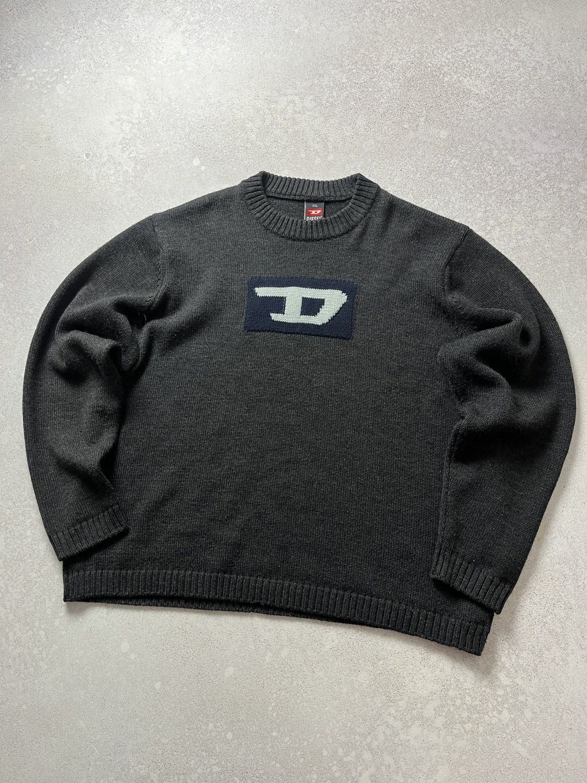 Diesel Diesel Vintage Knit Men's Sweater 90s Big Logo Avant-garde Size US XXL / EU 58 / 5 - 1 Thumbnail