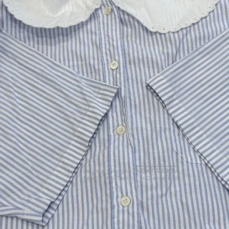 Miu Miu Miu Miu Blue Striped Cropped Women's Shirt . Size M / US 6-8 / IT 42-44 - 6 Thumbnail