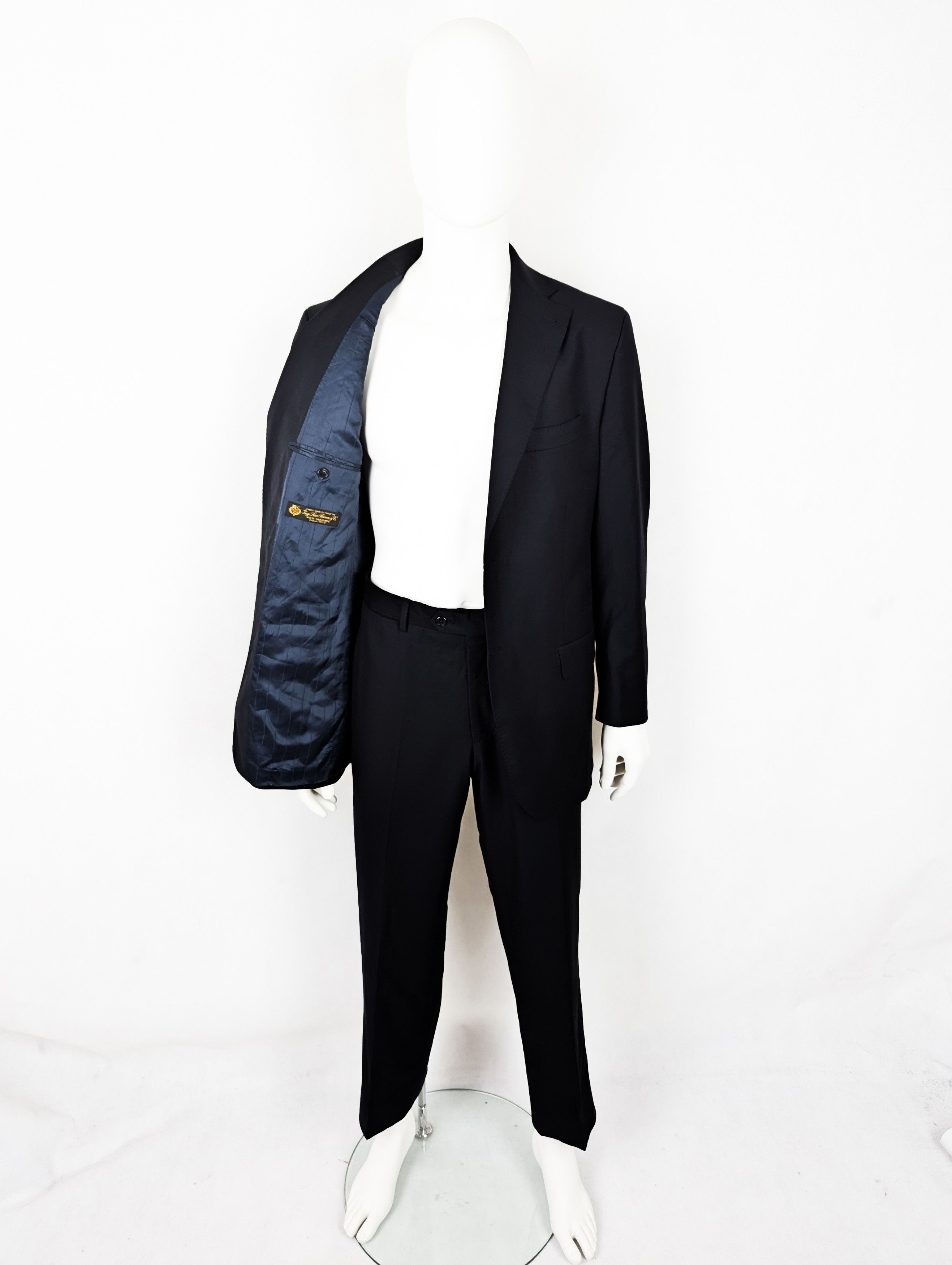 Loro Piana Loro Piana black suit Size 52R - 7 Thumbnail