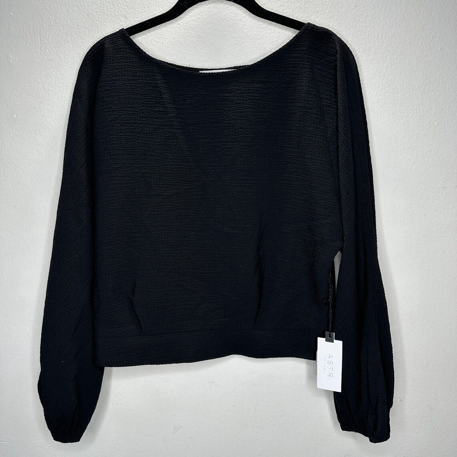 ASTR The Label NWT ASTR The Label Black Rib Long Sleeve Peek A Boo Back M Size M / US 6-8 / IT 42-44 - 2 Thumbnail