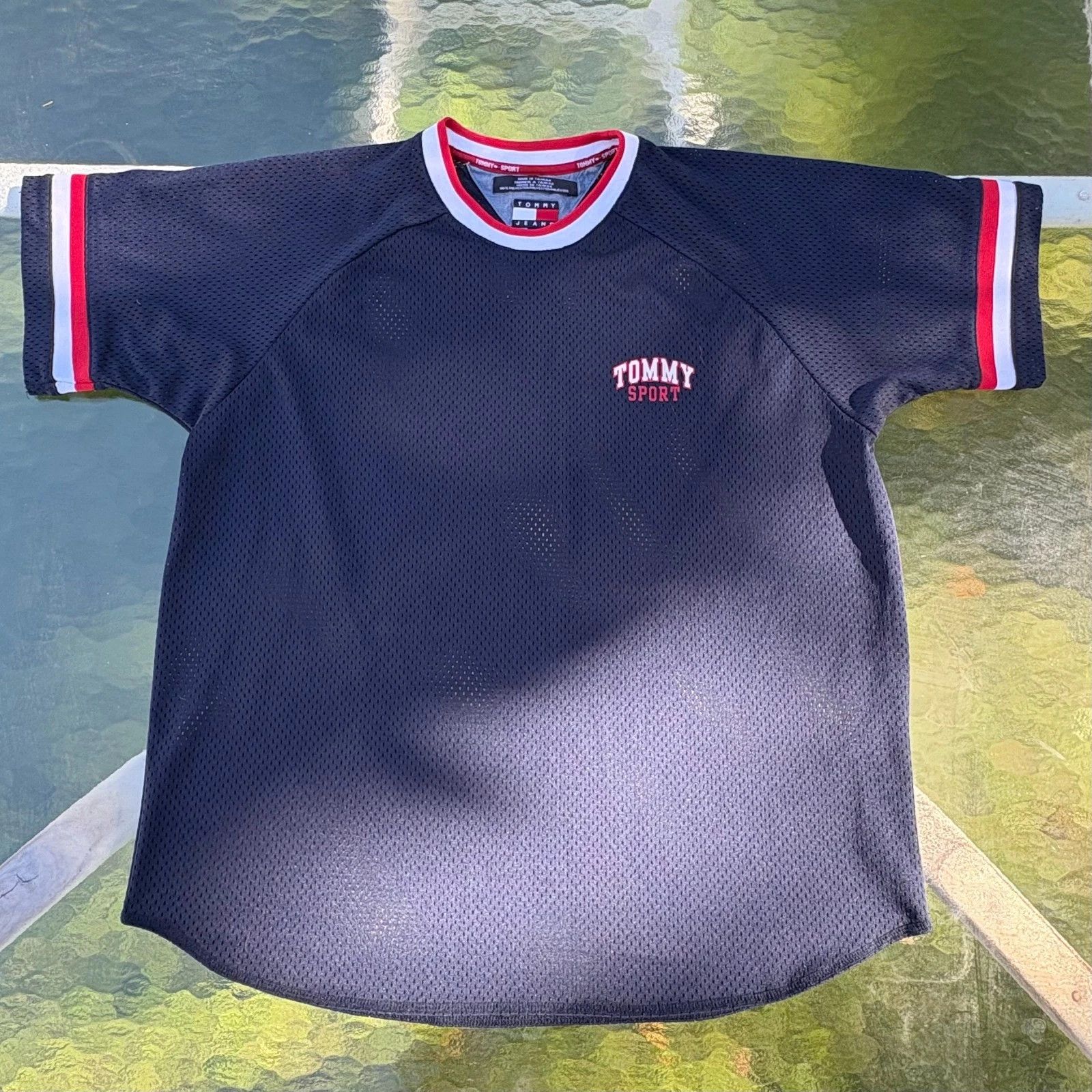 Tommy Hilfiger Vintage Tommy Hilfiger Mesh Jersey, Size L, Fits M Size US L / EU 52-54 / 3 - 1 Thumbnail
