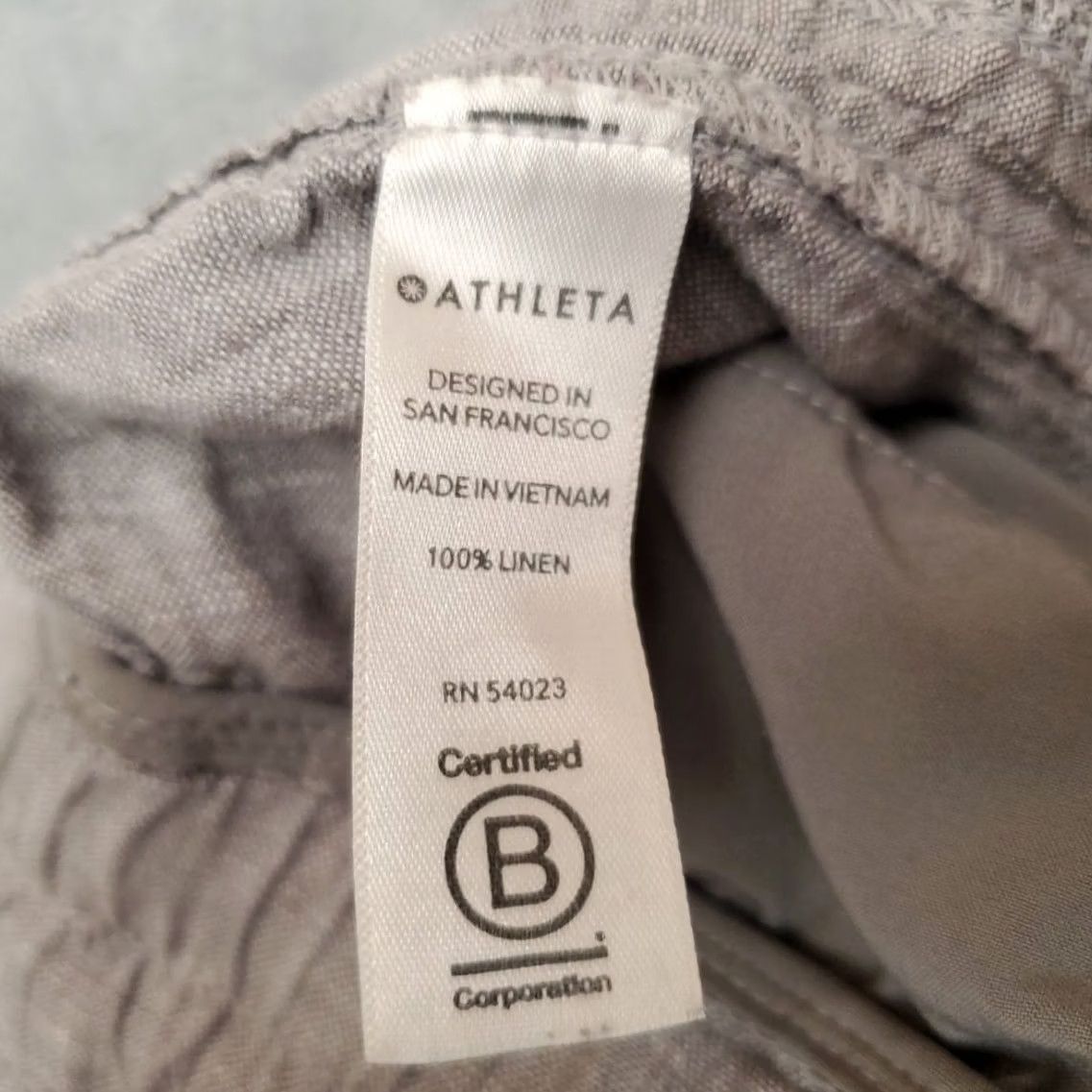 Athleta Athleta Pants Womens 2 Gray 100% Linen Elastic Waist Draw String Athleisure Size 26" / US 2 / IT 38 - 6 Thumbnail