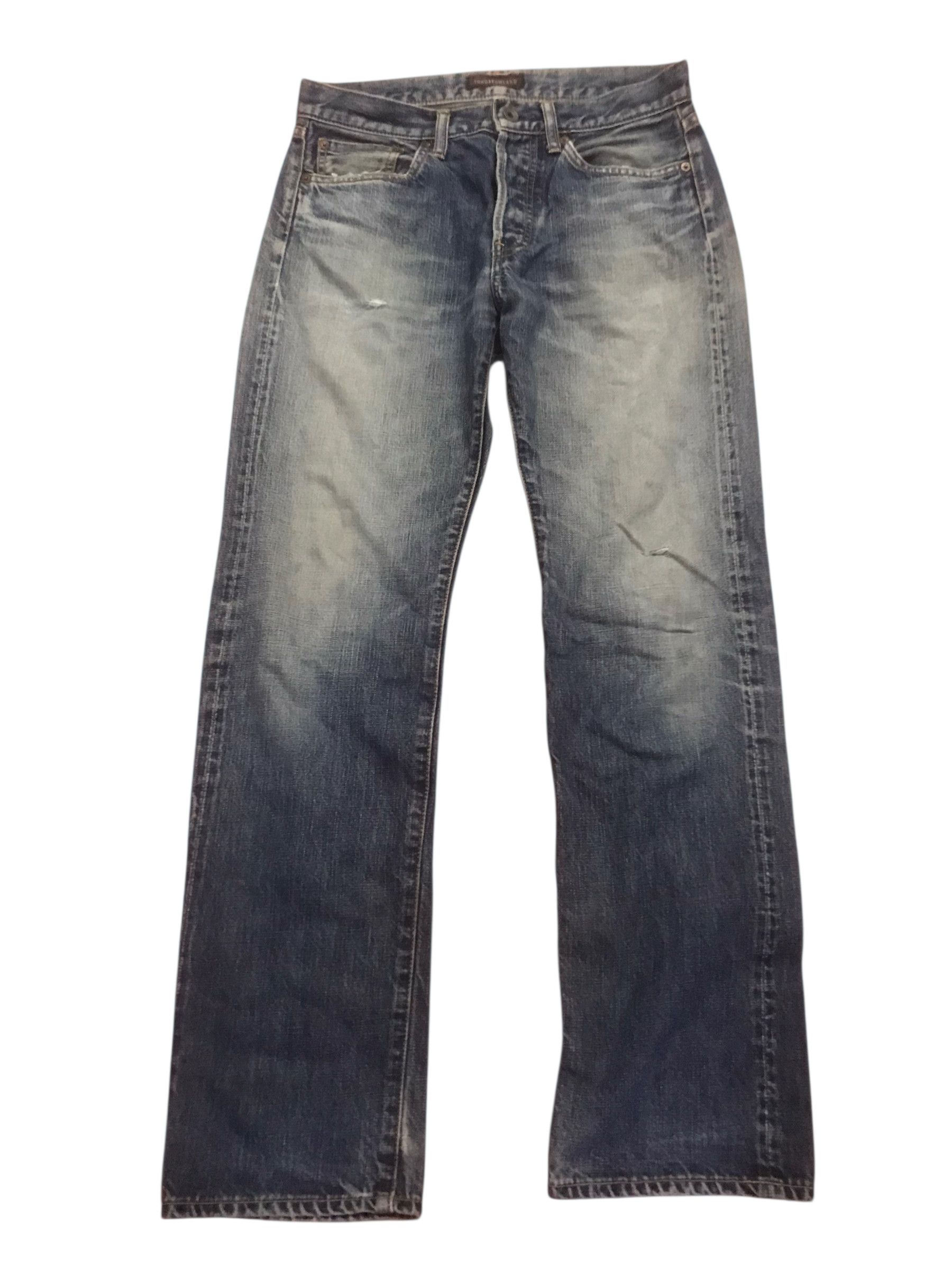 Japanese Brand Tomorrowland selvedge mud wash distressed denim Size US 30 / EU 46 - 5 Thumbnail