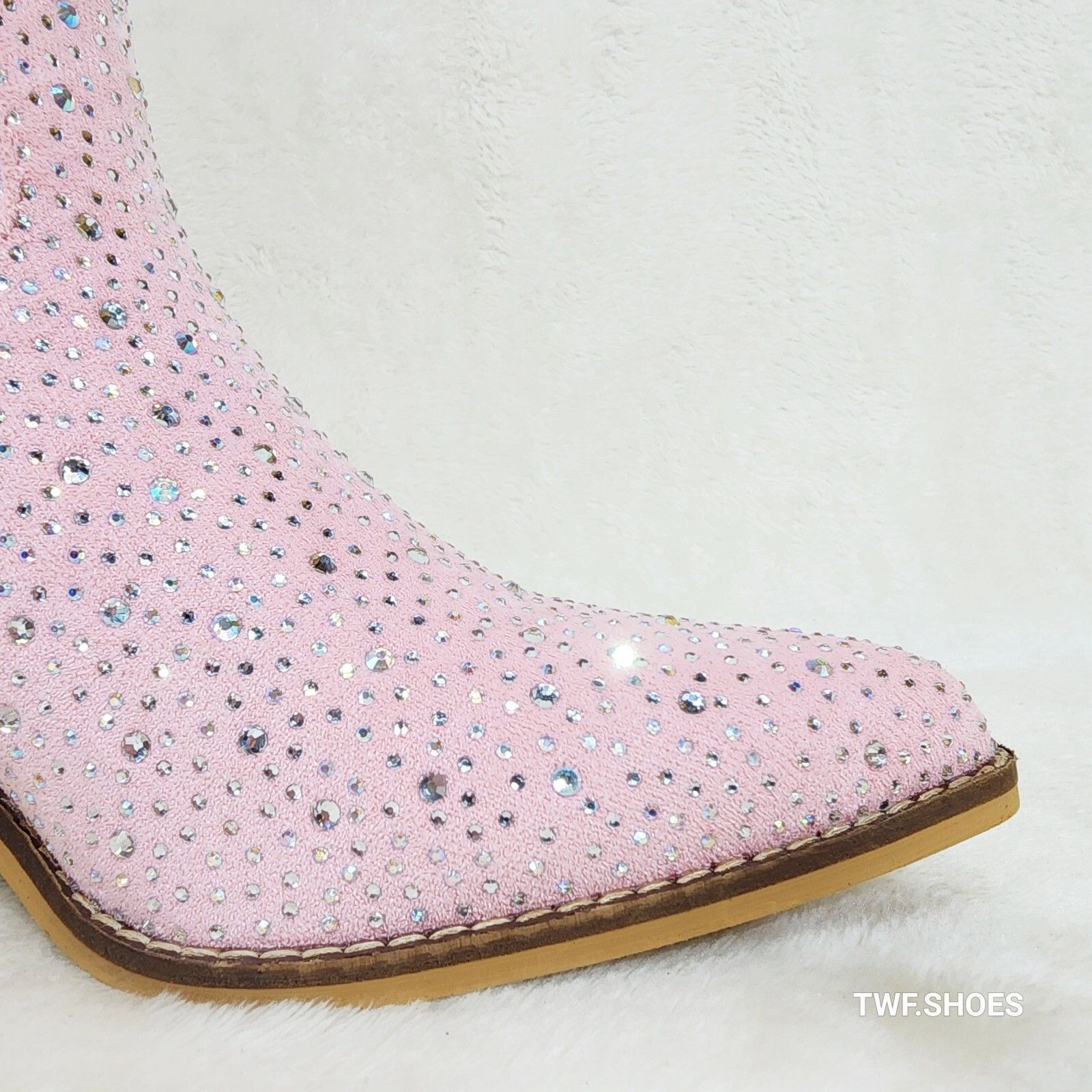 Other Wild Ones Glamour Cowboy Baby Light Pink Silver Rhinestone C Size US 8 / IT 38 - 4 Thumbnail