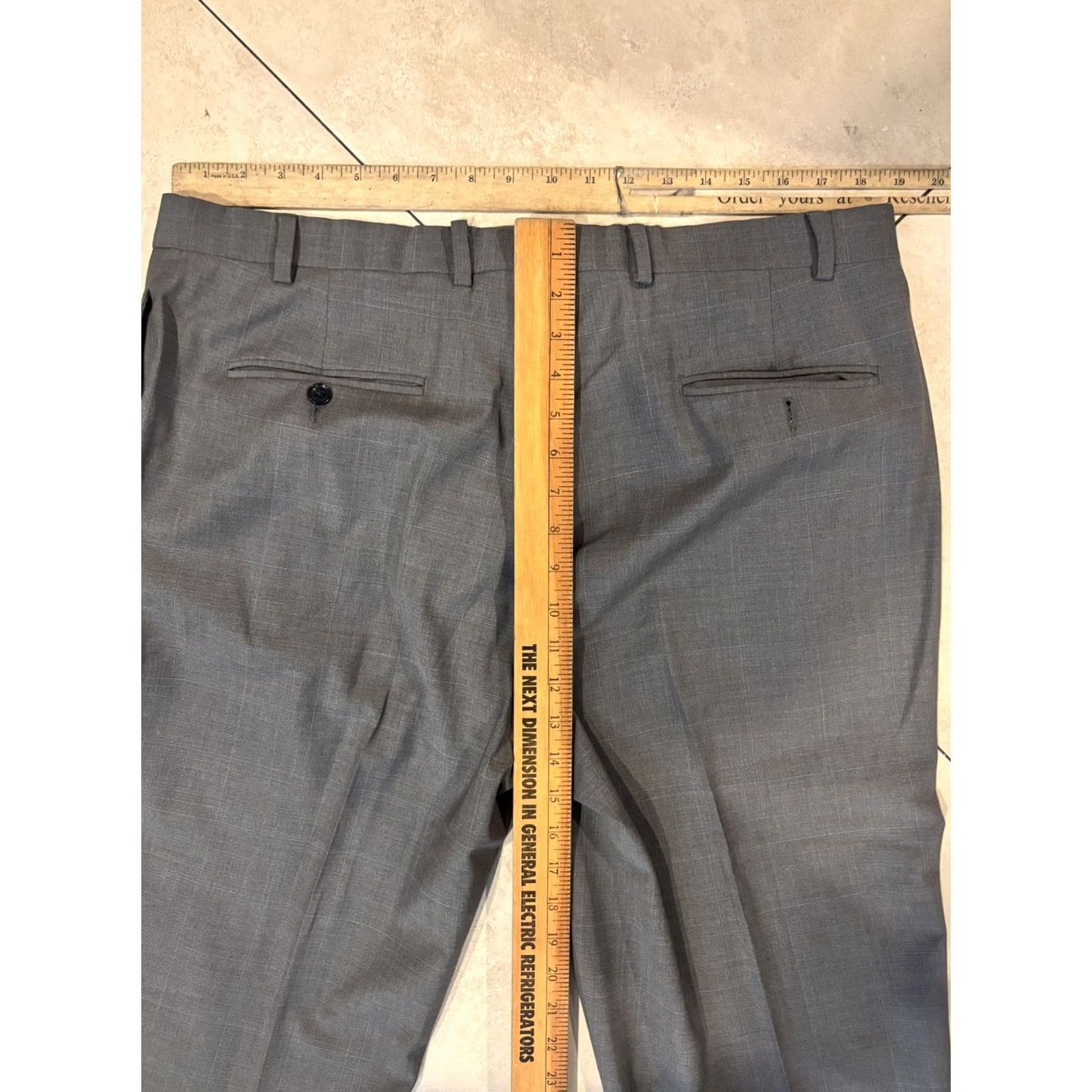 Brooks Brothers Brooks Brothers Mens Dress Pants - 40x31 Gray Plaid Wool Lined Size US 40 / EU 56 - 6 Thumbnail