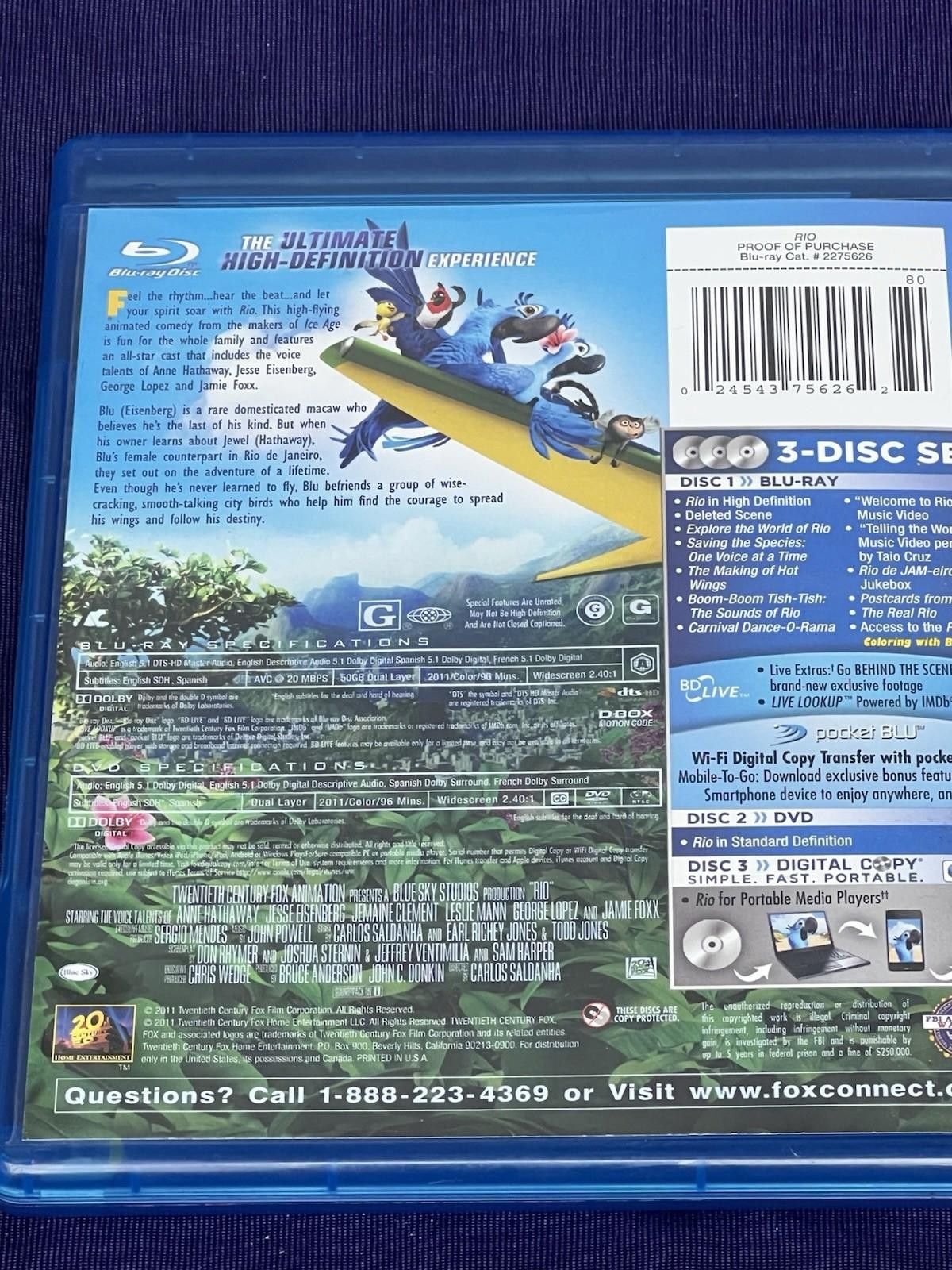 Other RIO Blu-Ray & DVD Ships Same Day With Tracking Size ONE SIZE - 11 Thumbnail