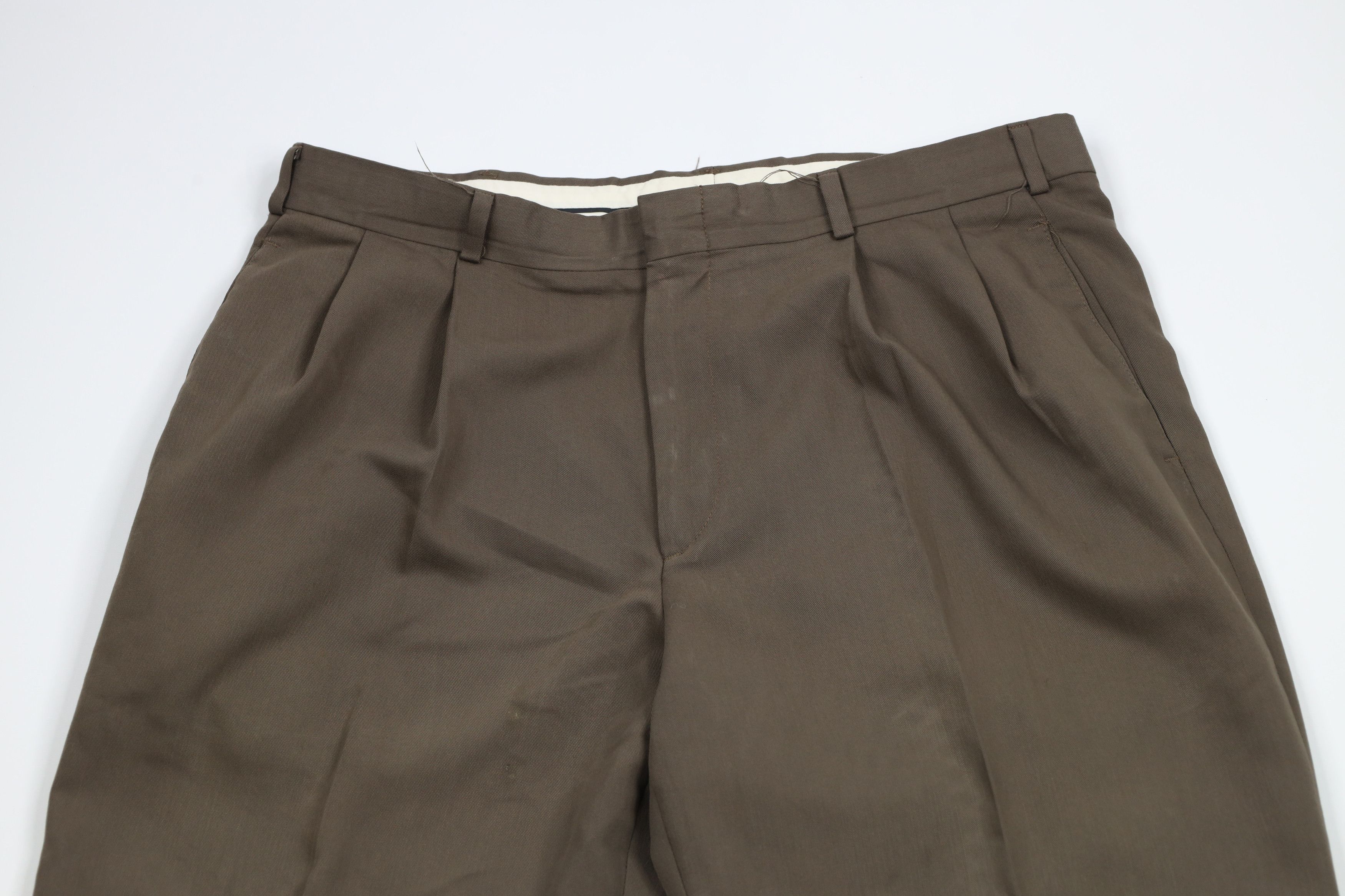 Levi's × Vintage Vintage 90s Levis Rayon Blend Wide Leg Chino Pants Brown USA Size US 36 / EU 52 - 2 Thumbnail