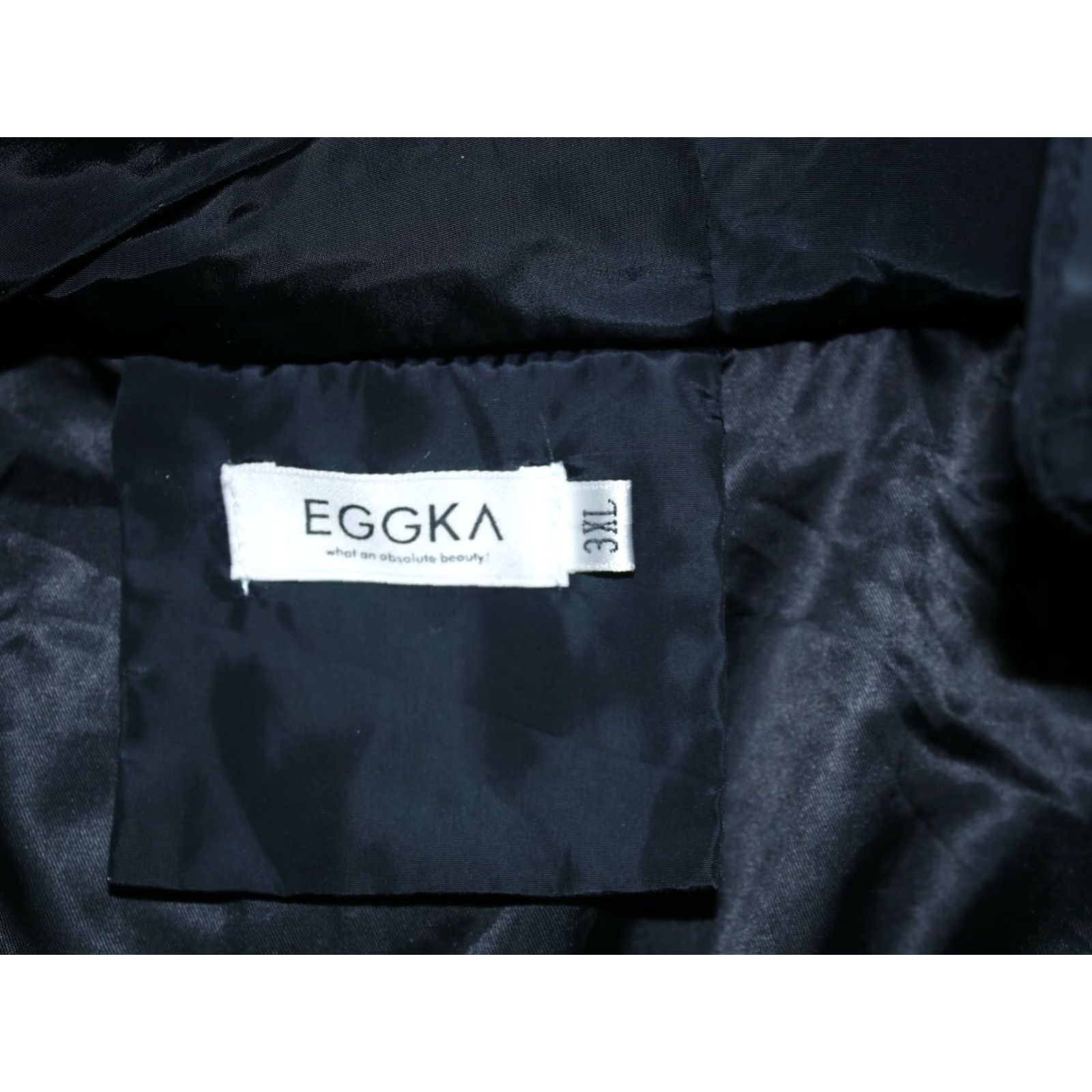 Vintage EGGKA What an Absolute Beauty Women's Jacket Puffer Hooded Black 3XL Size XXL / US 16-18 / IT 52-54 - 7 Thumbnail