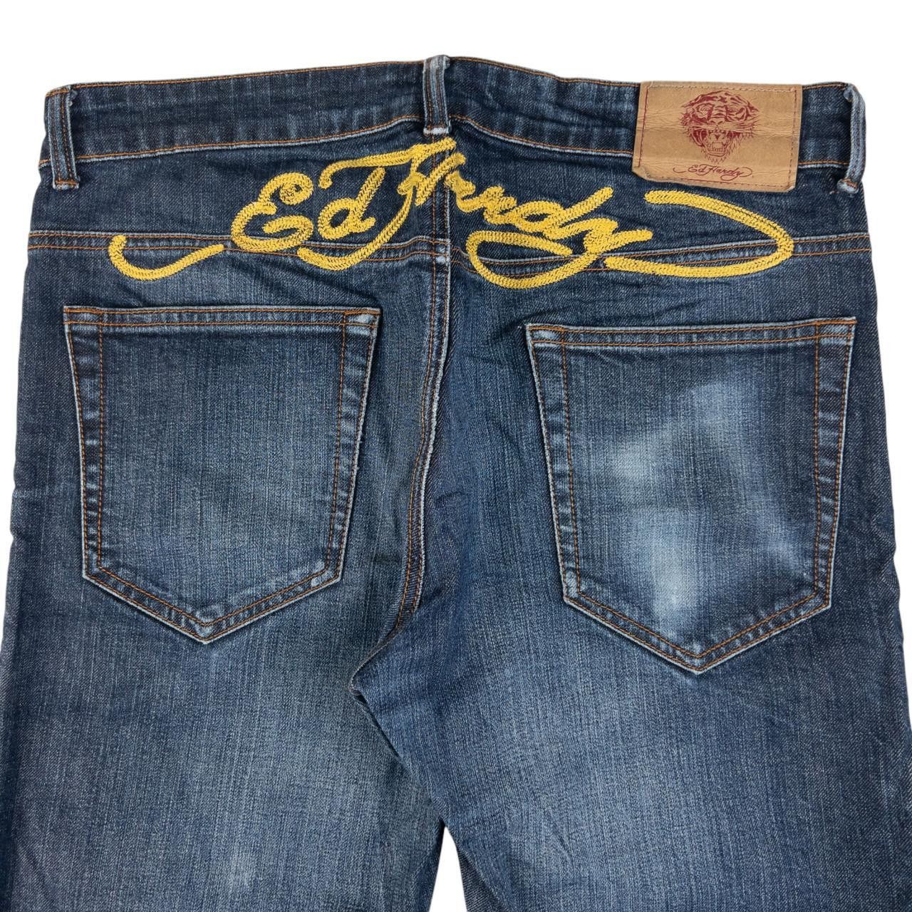 Ed Hardy Vintage Ed Hardy Embroidered Denim Jeans Size W33 Size US 33 - 1 Thumbnail