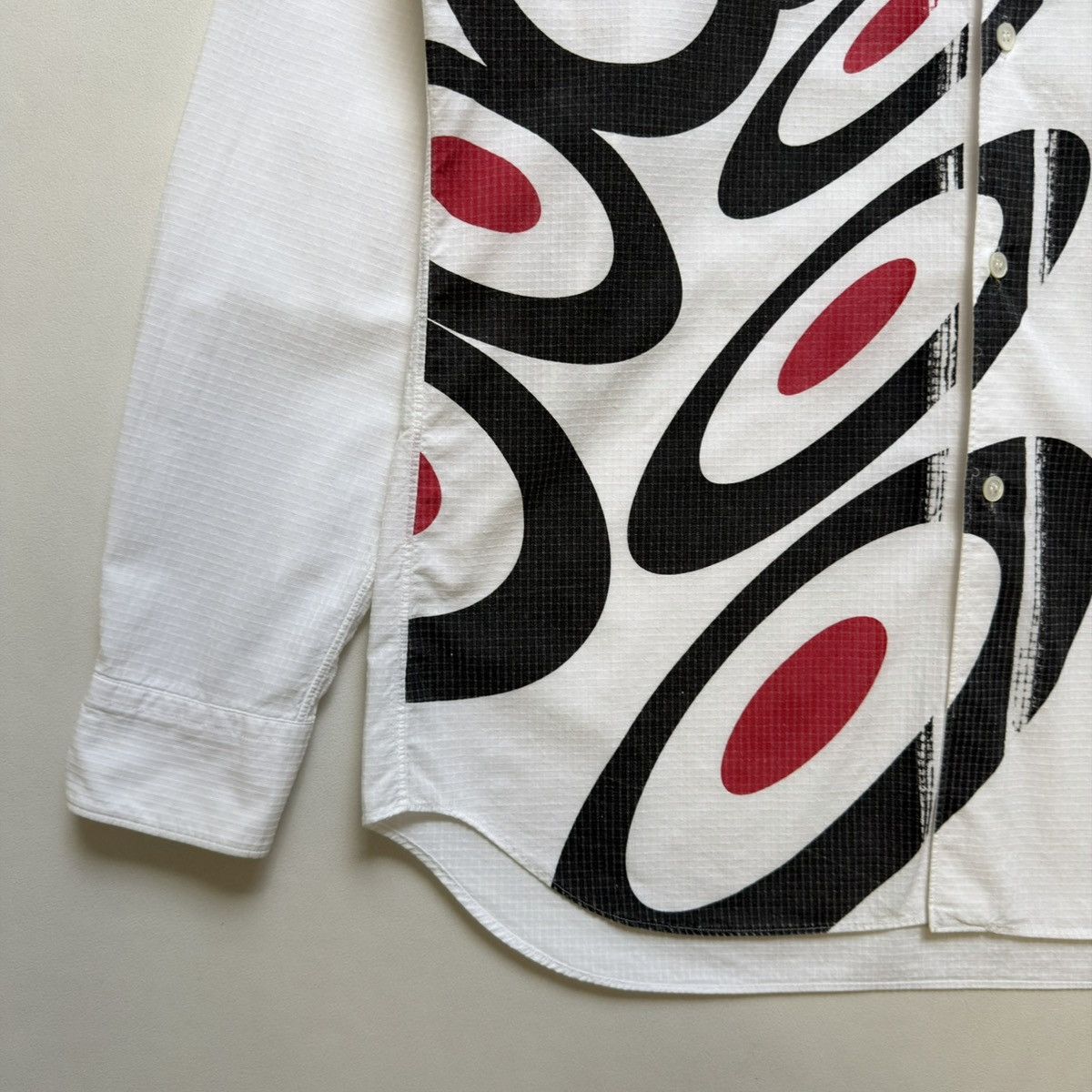 Comme des Garcons ‘Mod Target Print’ White Cotton Shirt Size US M / EU 48-50 / 2 - 9 Thumbnail