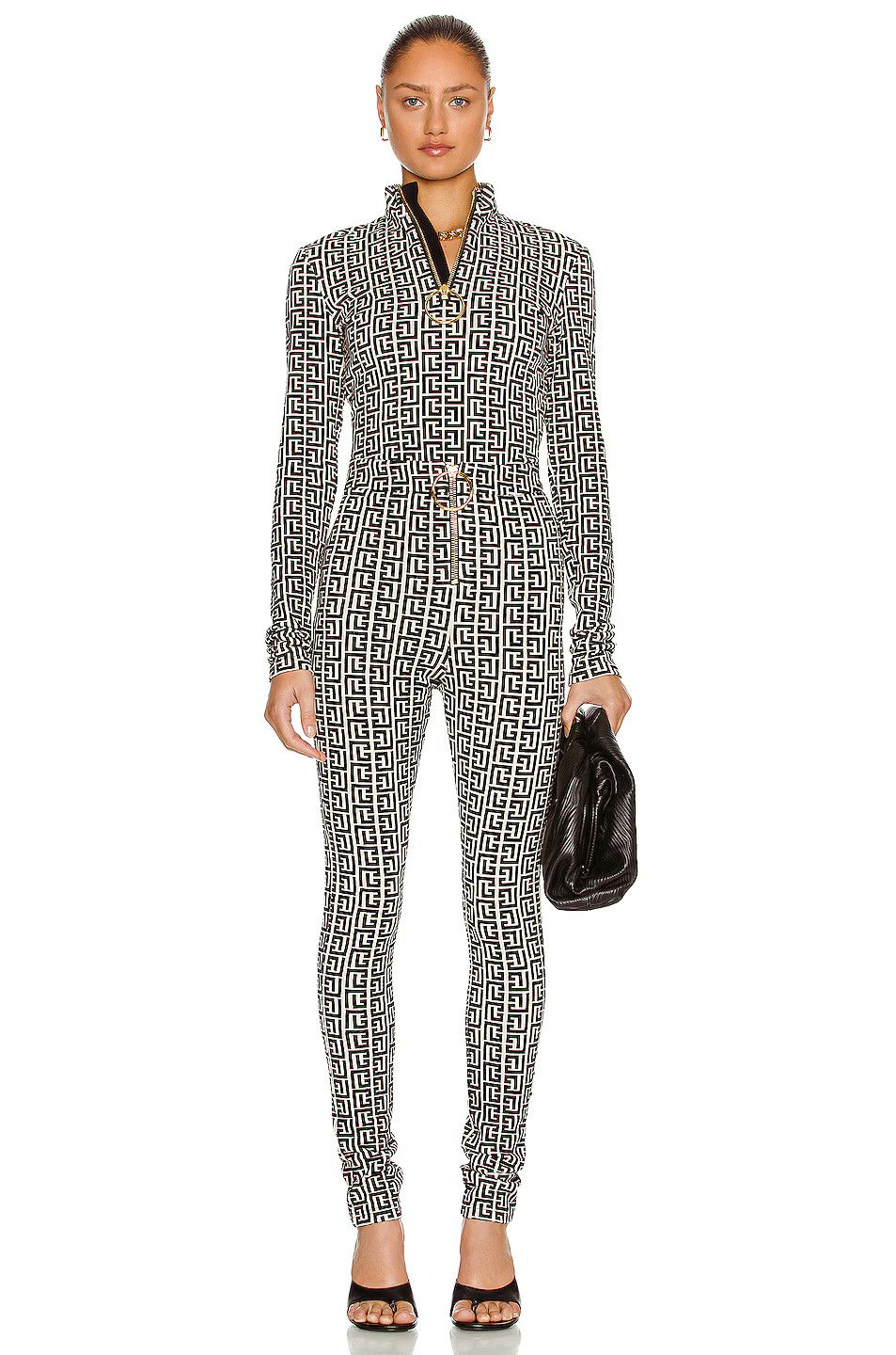 Balmain o1y0625 Lagging in Black/White Size 26" / US 2 / IT 38 - 4 Thumbnail