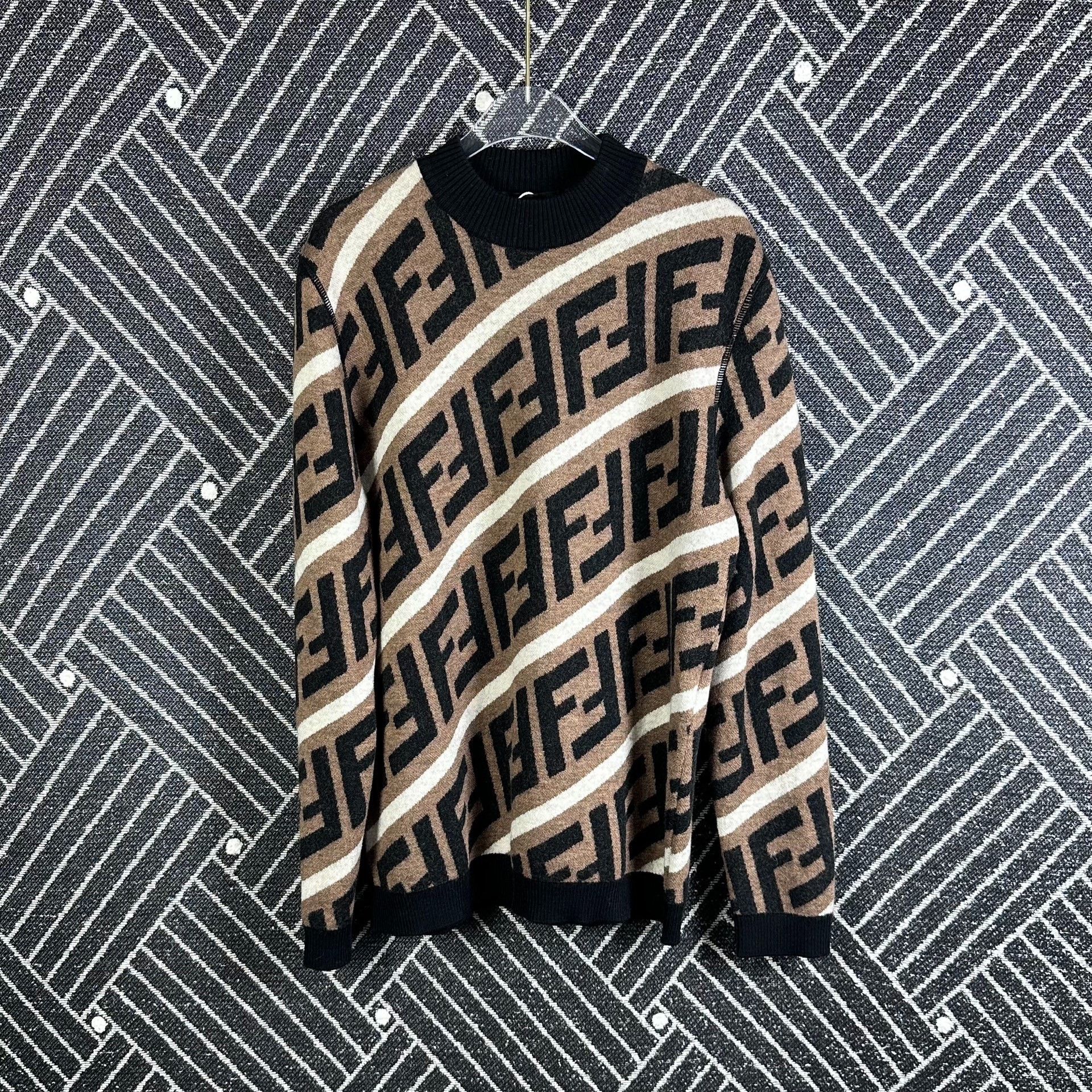 Fendi Fendi Double F Logo Wool Sweater Size US M / EU 48-50 / 2 - 1 Thumbnail