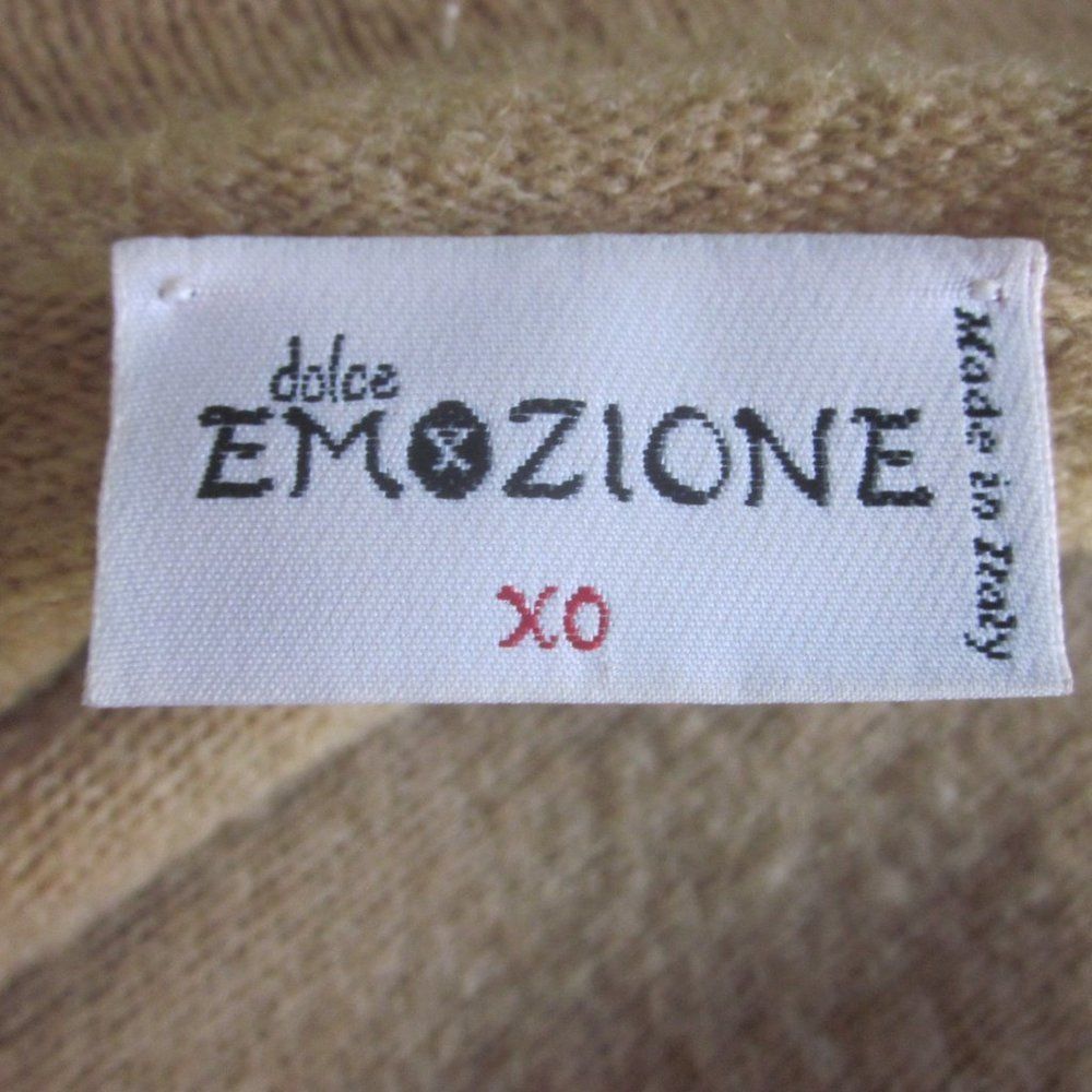 Vintage Dolce Emozione Camel Hair & Wool Pullover Sweater Size 10 (1 Size L / US 10 / IT 46 - 2 Thumbnail