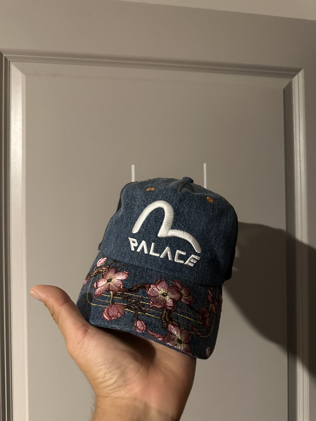 Evisu × Palace Palace x Evisu Denim Mesh Trucker Cap Stone Wash