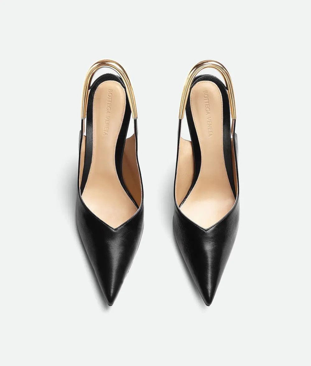 Bottega Veneta o1n1vont1225 Punta Slingback Pumps in Black Size US 11 / IT 41 - 4 Thumbnail