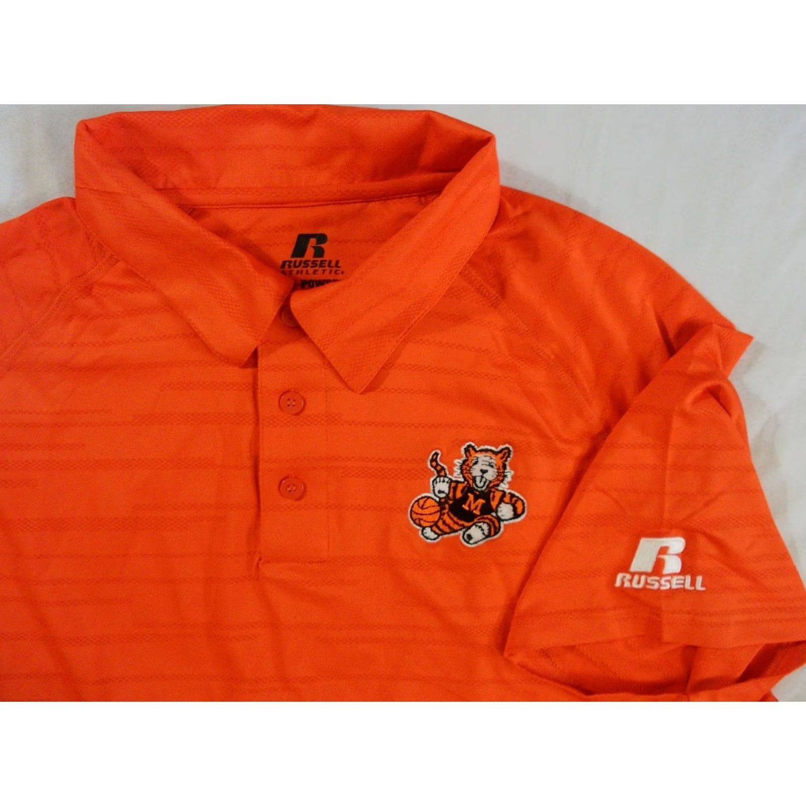 Russell Athletic Massillon Washington High School TIGERS - Mens XL Microfiber Polo Shirt - Sport Size US XL / EU 56 / 4 - 3 Thumbnail