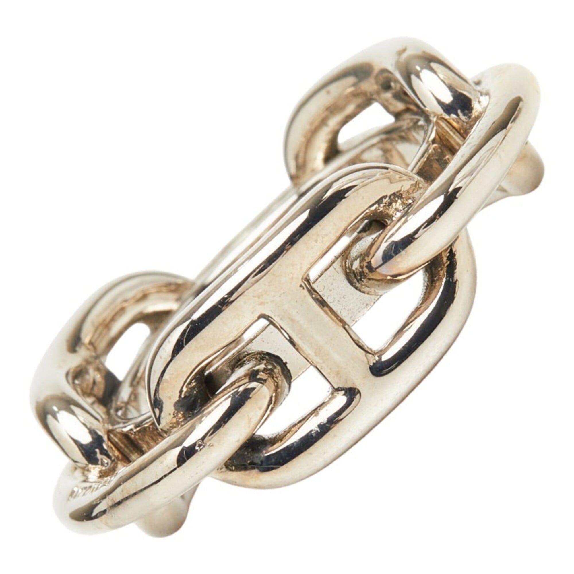Hermes Hermes Lucadet Chaine d'Ancre Scarf Muffler Ring Silver Metal Women's HERMES Size ONE SIZE - 1 Thumbnail