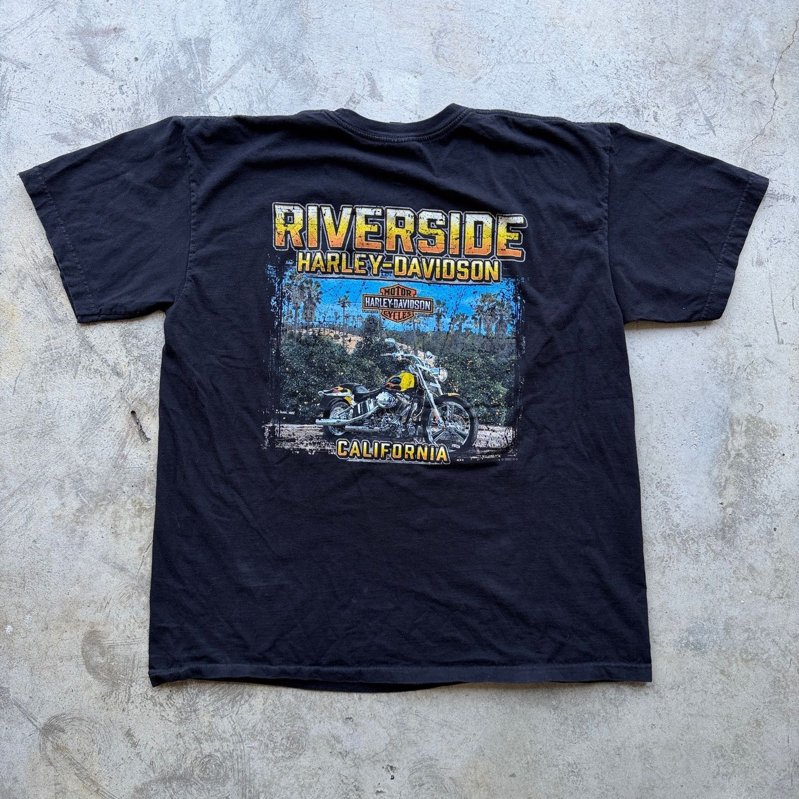 Harley Davidson Harley Davidson Riverside California Skull Motorcycle Tee Size US XXL / EU 58 / 5 - 3 Thumbnail
