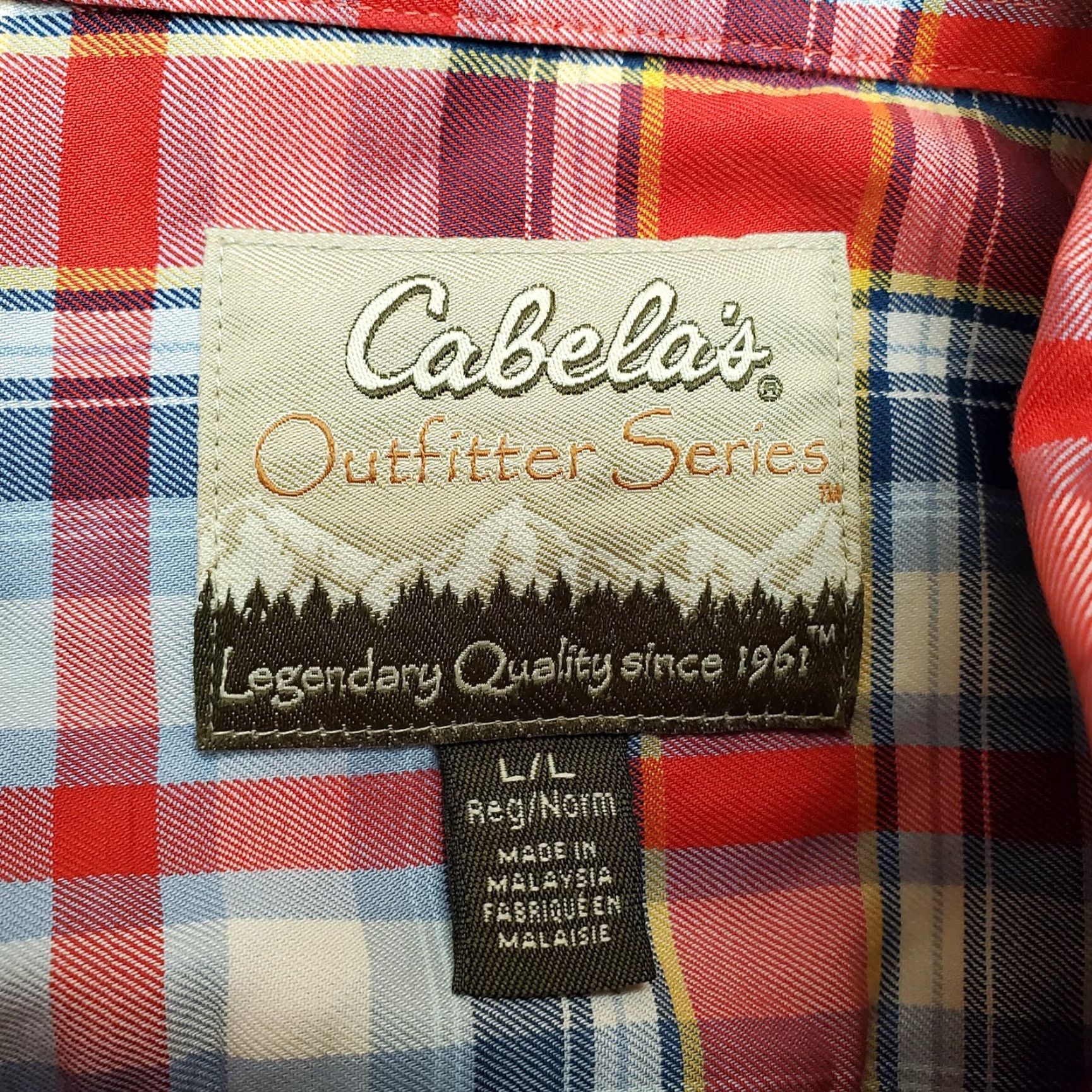 Vintage VINTAGE Cabela's Shirt Men L Red Plaid Button Short Sleeve 100% Cotton Casual Size US L / EU 52-54 / 3 - 4 Thumbnail