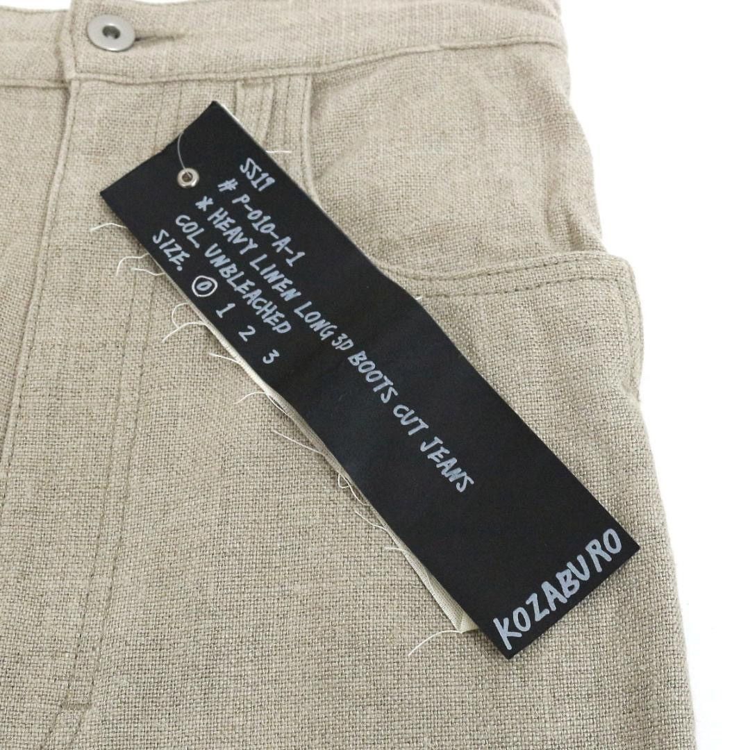 KOZABURO KOZABURO SS 2019 Heavy Linen Long 3D Boots Cut Jeans Size US 27 - 7 Thumbnail