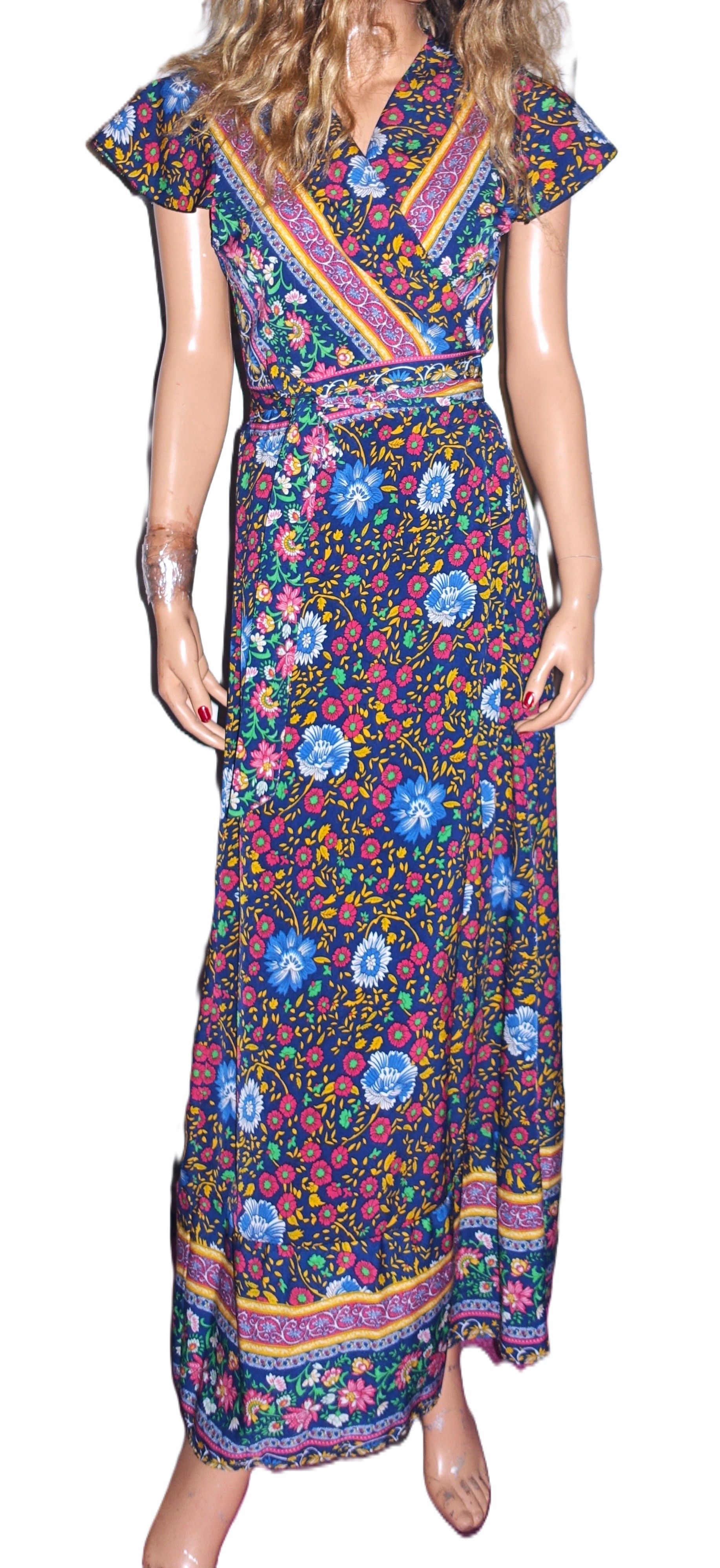 Other Highness Floral Boho Wrap Dress L Size L / US 10 / IT 46 - 2 Thumbnail