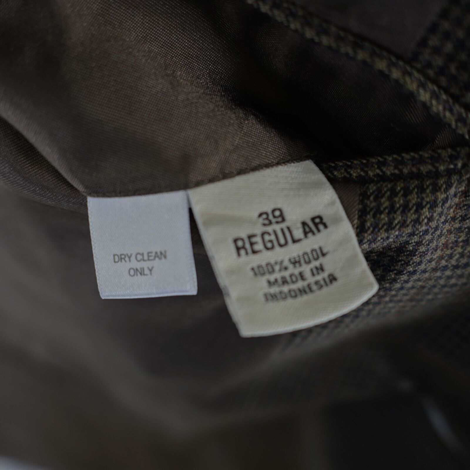 Pronto Uomo Pronto Uomo Brown Tan Tweed Wool Houndstooth Windowpane 40R Size 40R - 9 Thumbnail