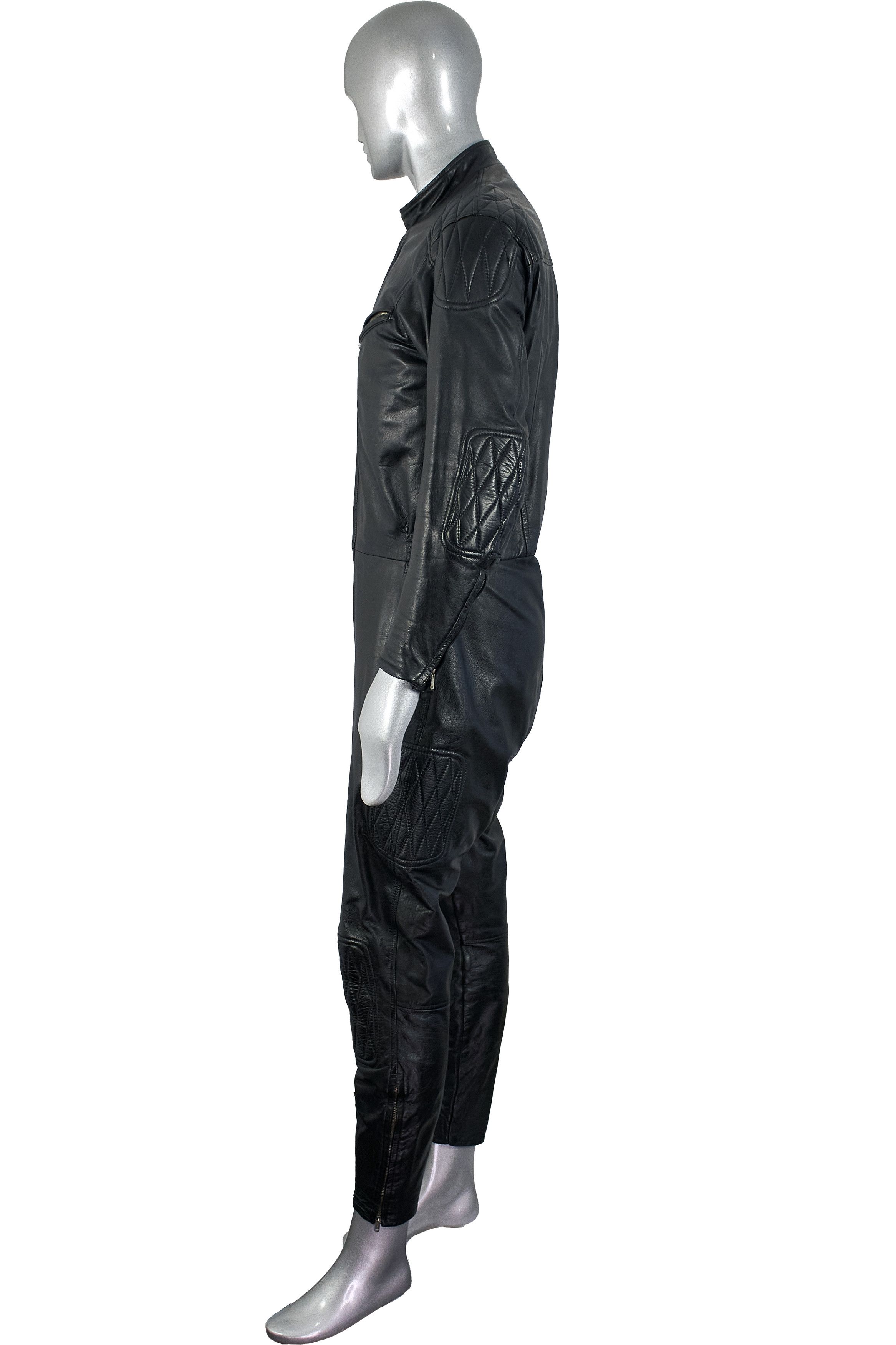 Japanese Brand Rare vintage leather motorcycle overalls suit 80s 90s Size US M / EU 48-50 / 2 - 11 Thumbnail