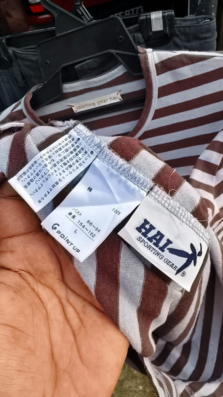 Hai Sporting Gear × Issey Miyake Vintage Hai Sporting Gear tshirt long sleeve Stripe Size L / US 10 / IT 46 - 7 Thumbnail