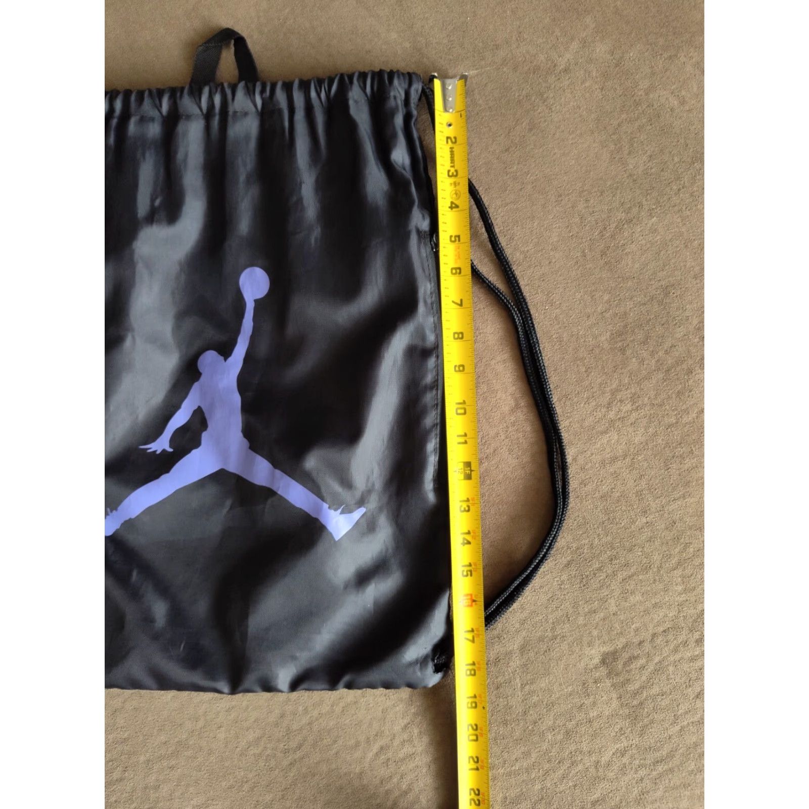 Jordan Brand Nike Air Jordan Jumpman Drawstring Sack Black Purple Size ONE SIZE - 2 Thumbnail