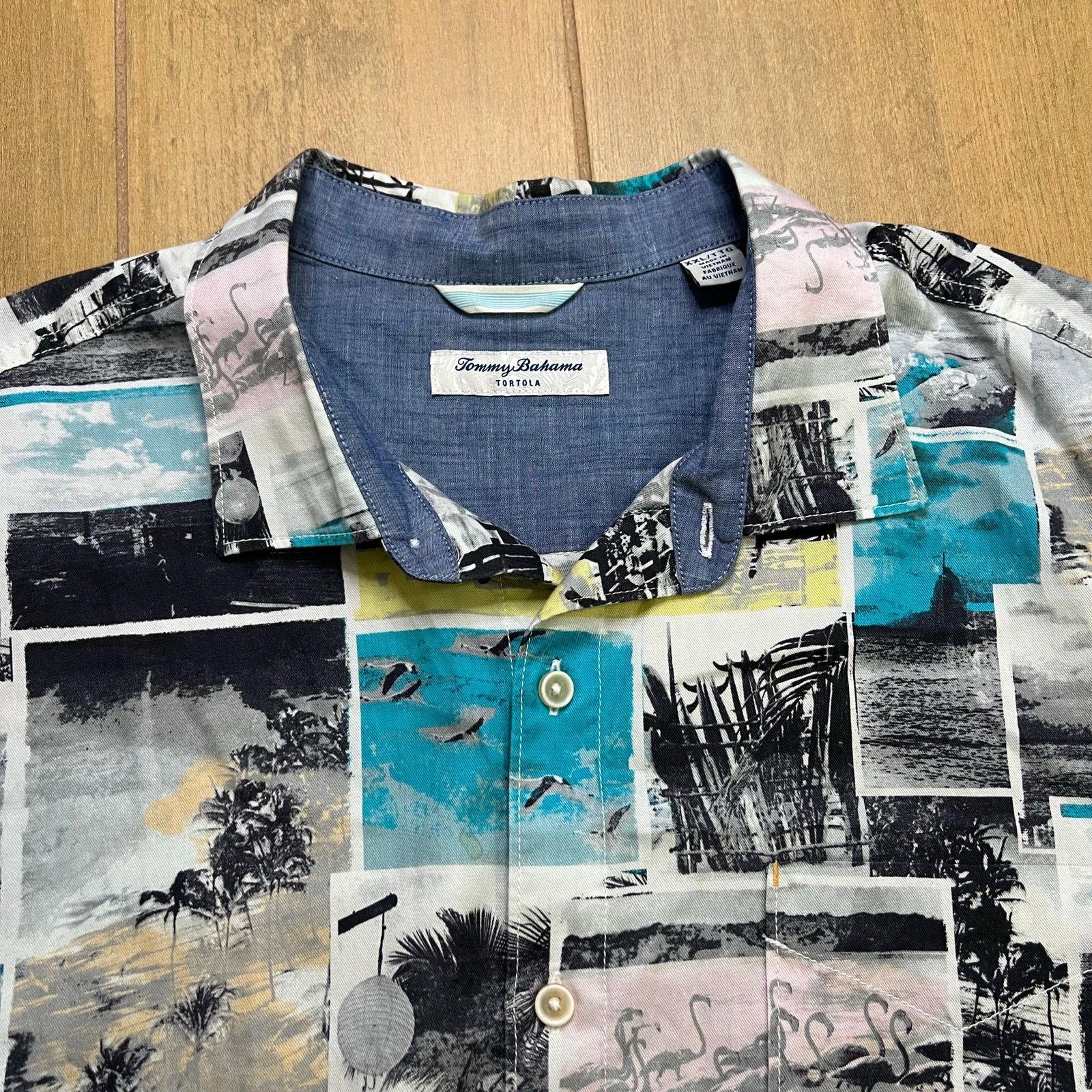 Tommy Bahama Tommy Bahama Tortola Camp Shirt Mens XXL Beach Photo Print Size US XXL / EU 58 / 5 - 10 Thumbnail