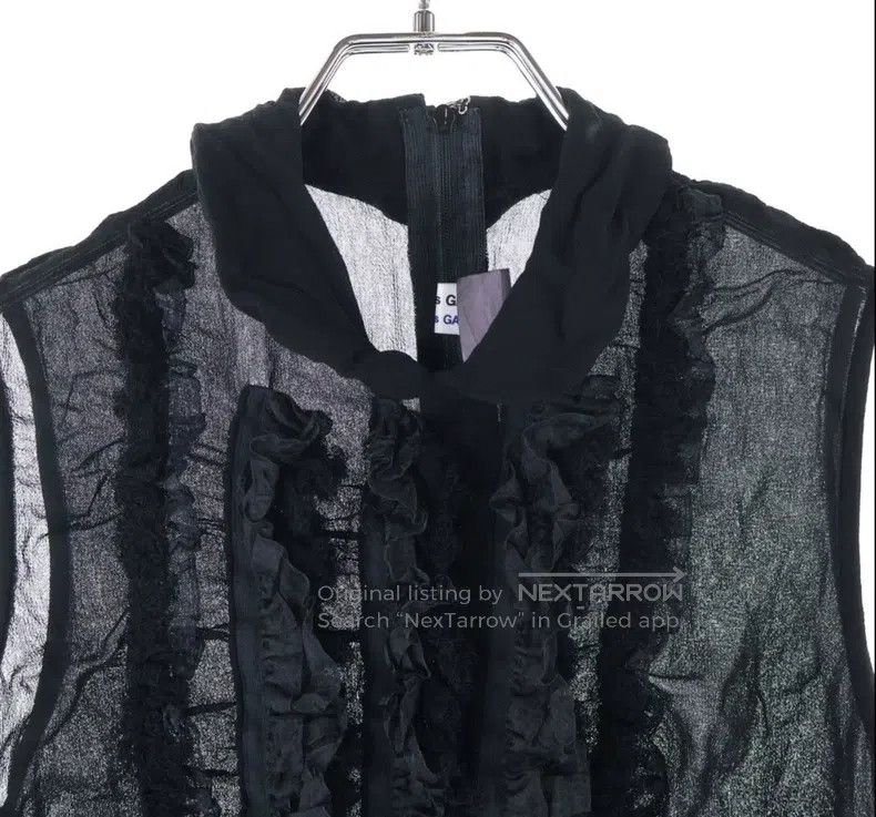 Comme des Garcons Comme Des Garcons Black women's ruffled sleeveless top Size XS / US 0-2 / IT 36-38 - 3 Thumbnail