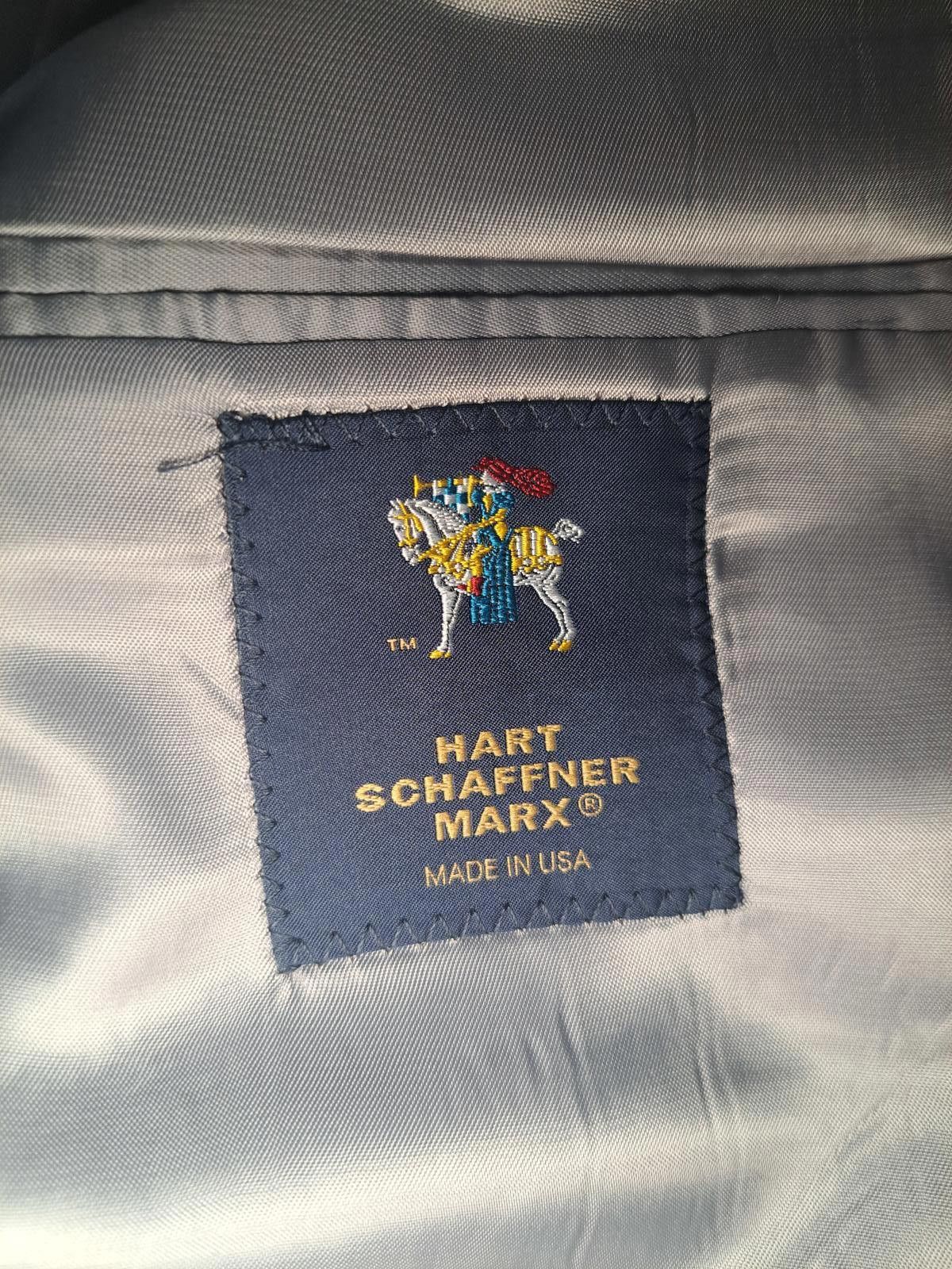 Hart Schaffner Marx Hart Schaffner Marx Blazer Mens 38R Navy Bronze Buttons Wool Size 38R - 2 Thumbnail