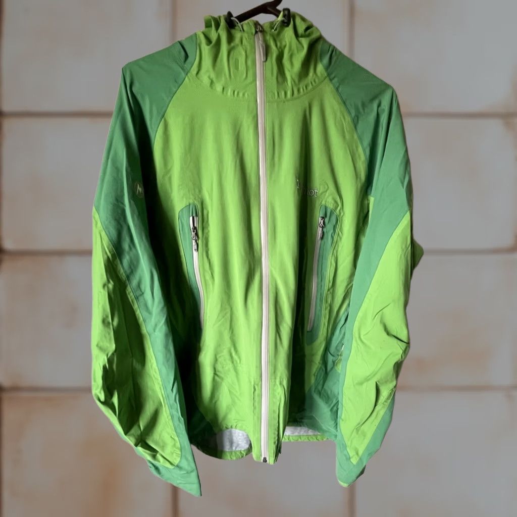 Marmot Marmot Windbreaker Jacket Men’s XL Green Color Block Lightweight Hooded Water Resistant Zip Pockets, Casual, Travel, Workwear XPJ1991 Size US XL / EU 56 / 4 - 1 Thumbnail