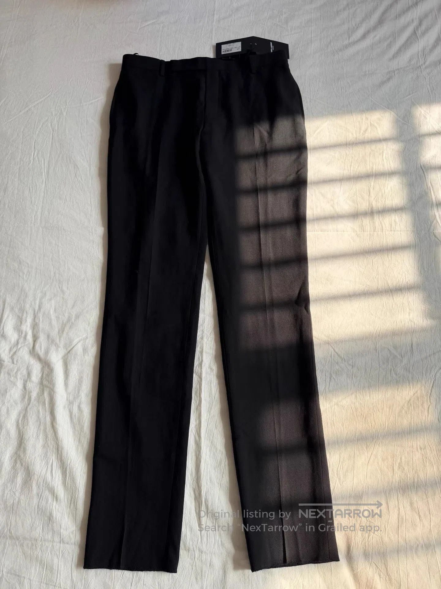 Saint Laurent Paris Black Straight-Leg Tailored Pants Size 34. Size US 34 / EU 50 - 1 Thumbnail