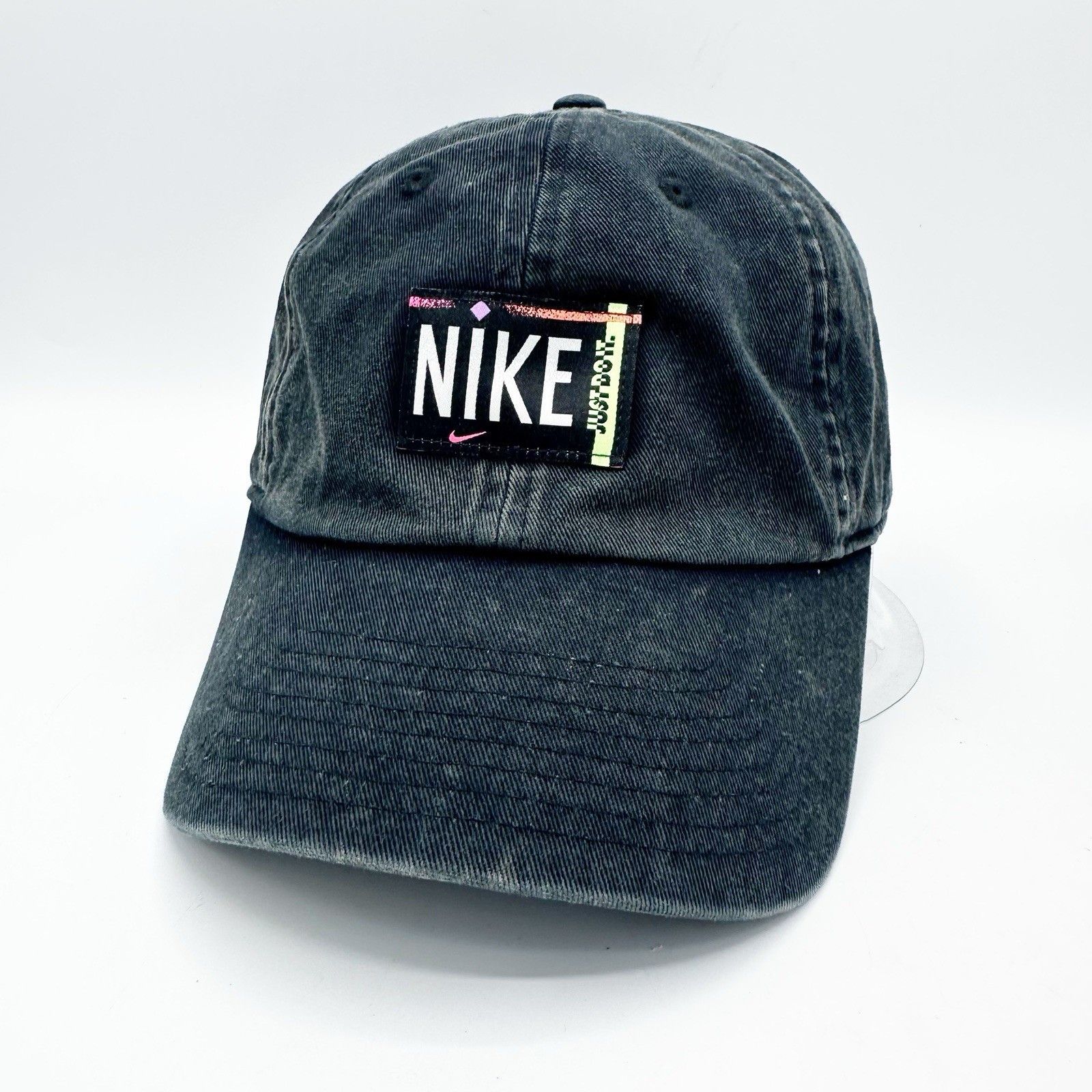 Nike Women's Nike Sportswear Heritage 86 Washed Black Cap Hat Size ONE SIZE - 1 Thumbnail