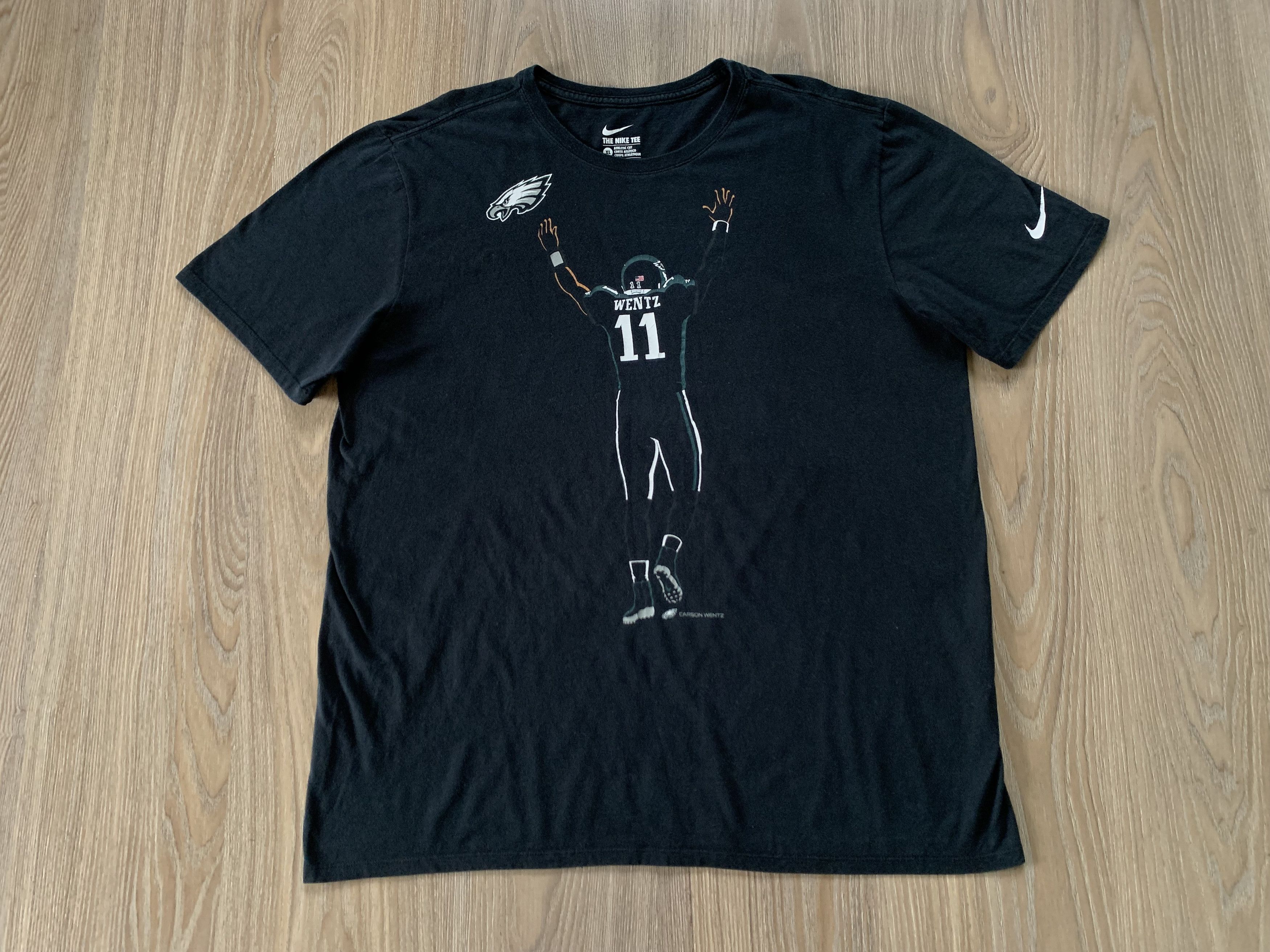 NFL × Nike The Nike Tee Black Cotton T Shirt Size US XL / EU 56 / 4 - 2 Thumbnail