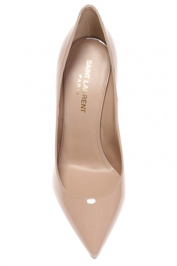 Saint Laurent Paris o1tp1o1224 Anja Pumps In Patent Leather in Beige Size US 5 / IT 35 - 4 Thumbnail
