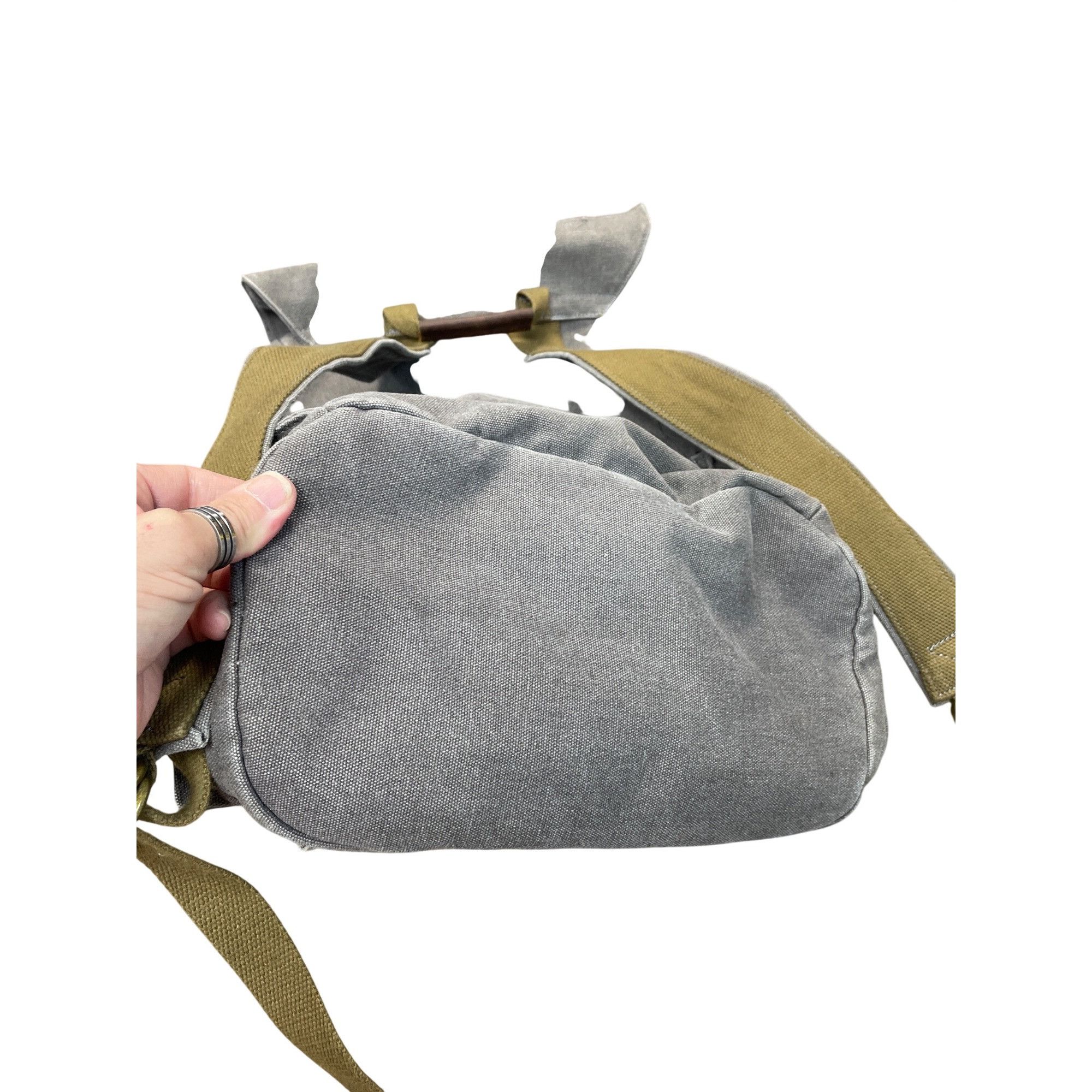 Other Kattee mens gray brown fabric leather heavy duty hiking back Size ONE SIZE - 7 Thumbnail